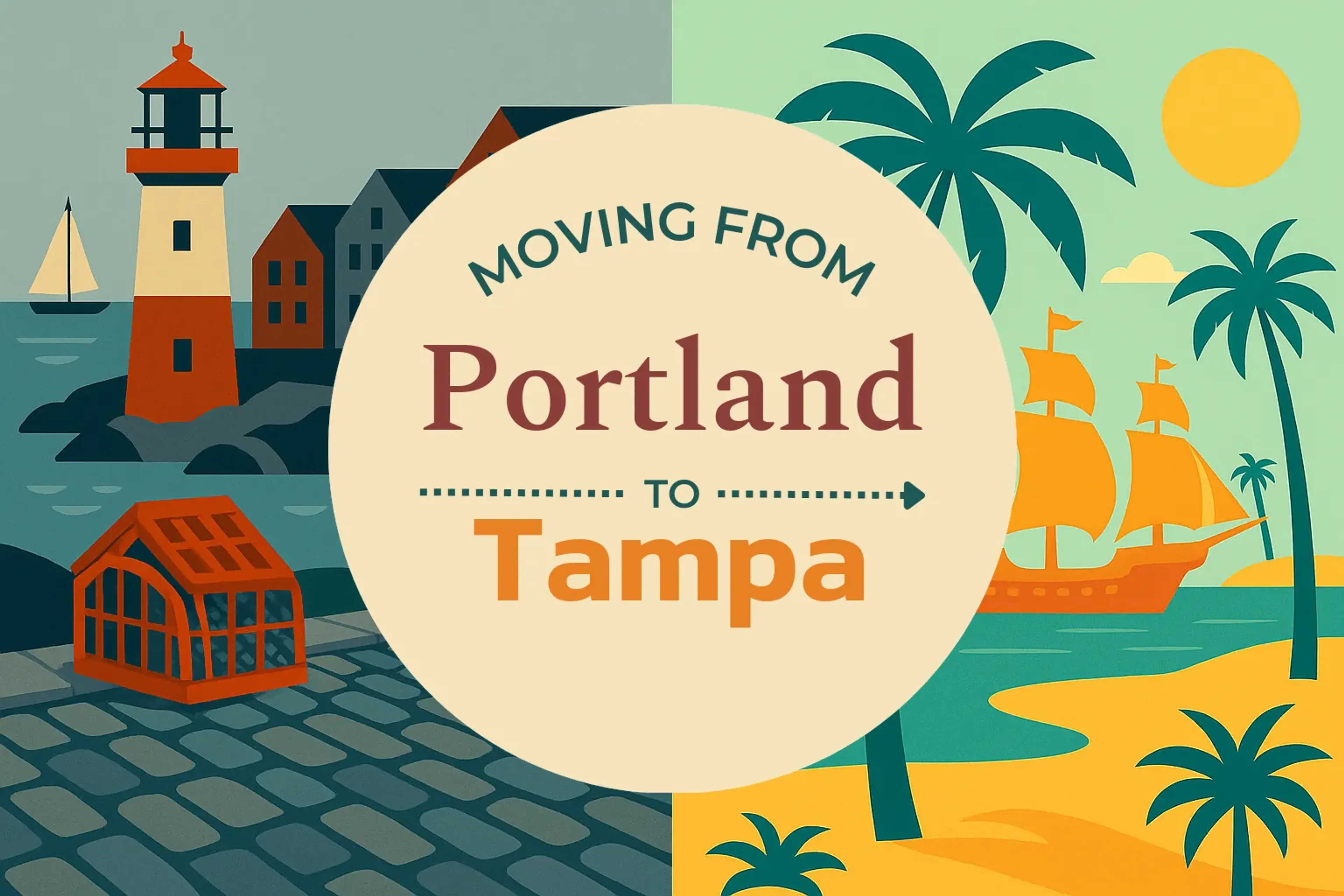 Side-by-side comparison of Portland to Tampa moving companies