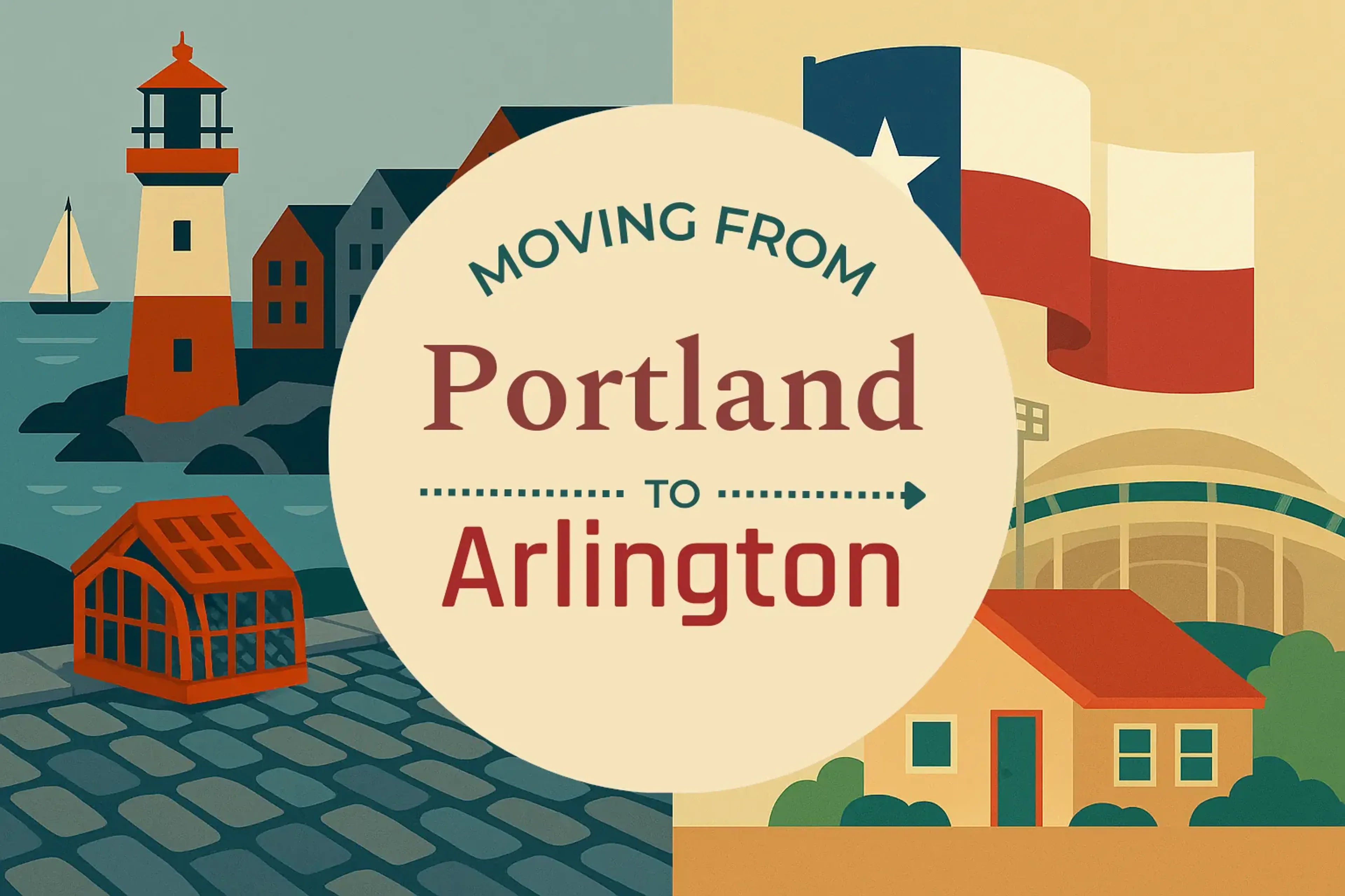 Side-by-side comparison of Portland to Arlington moving companies