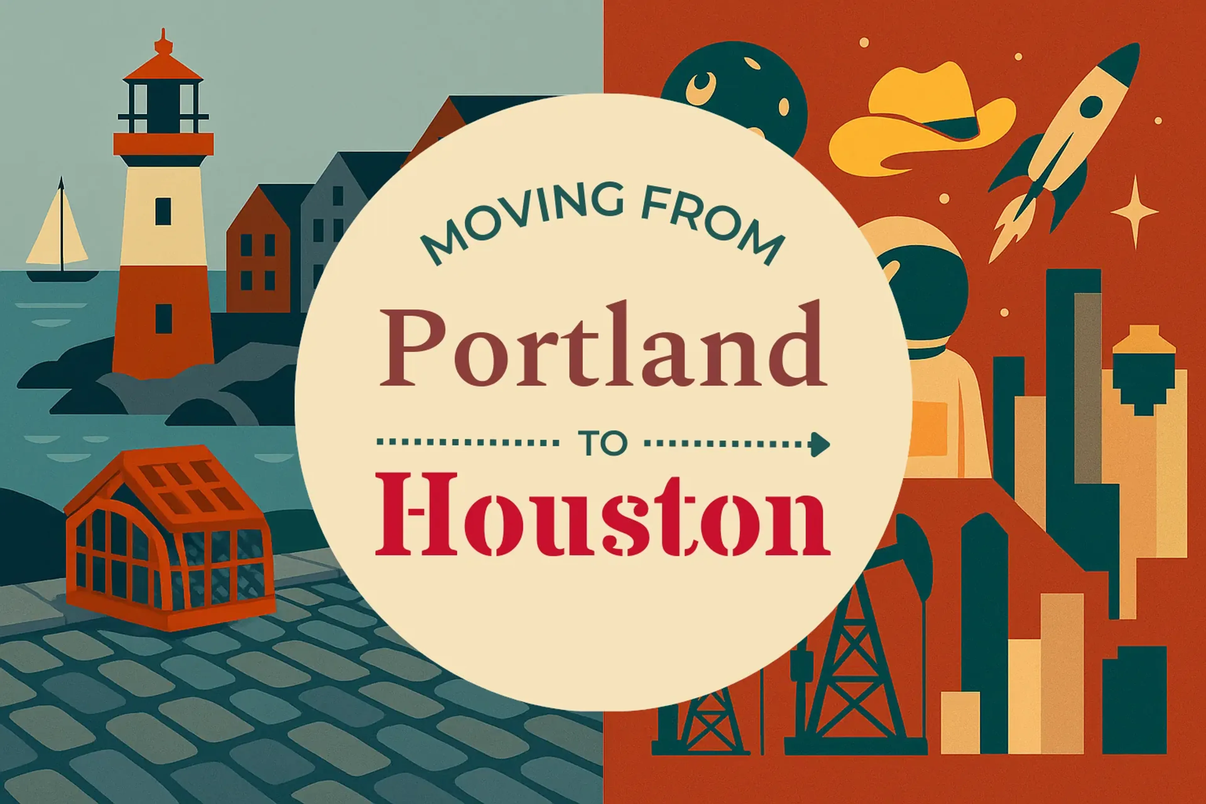 Side-by-side comparison of Portland to Houston moving companies