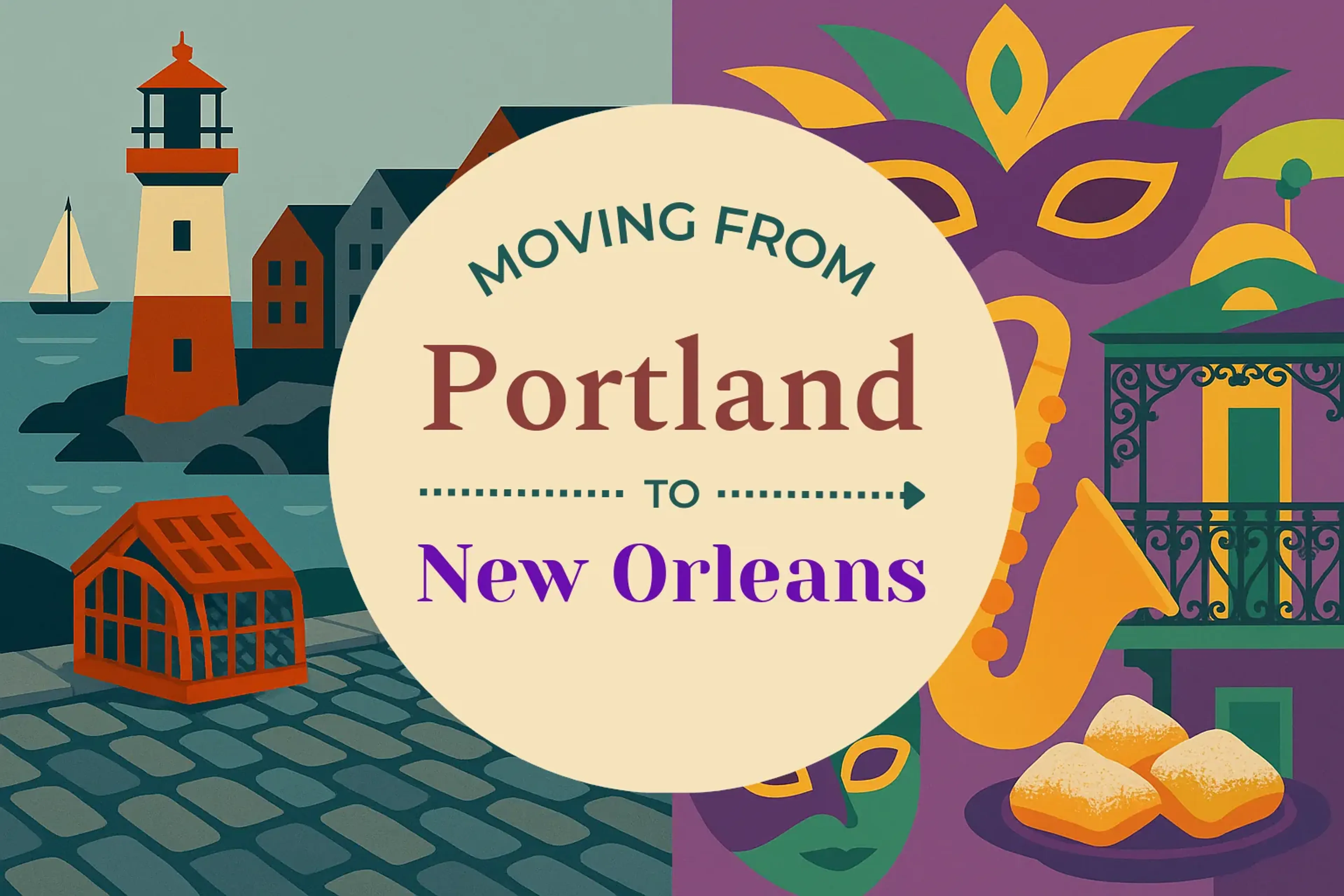 Side-by-side comparison of Portland to New Orleans moving companies