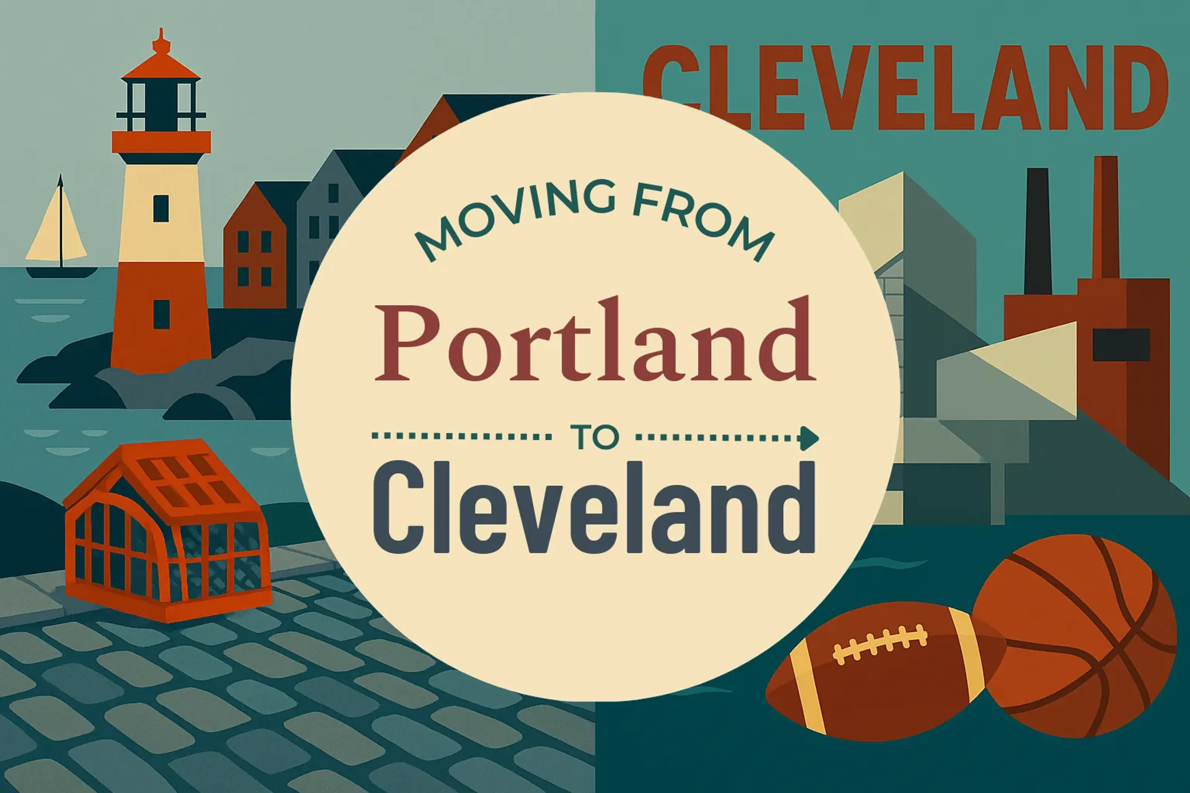 Side-by-side comparison of Portland to Cleveland moving companies