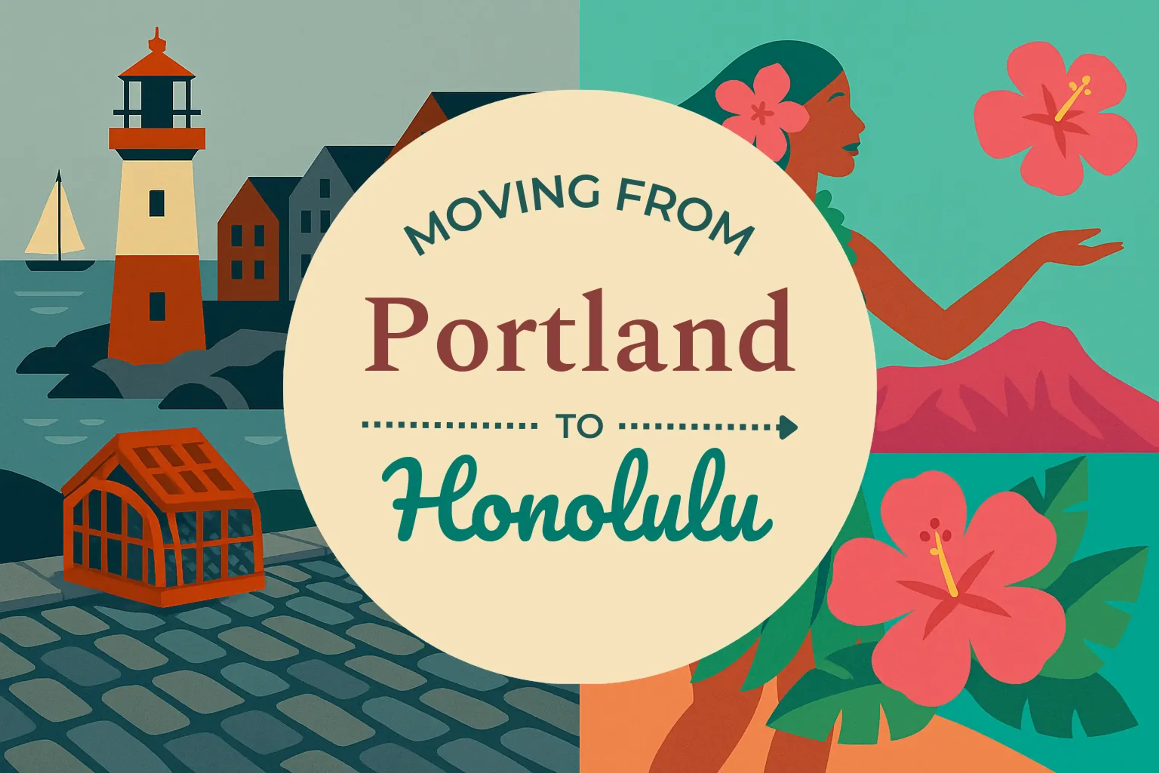 Side-by-side comparison of Portland to Honolulu moving companies