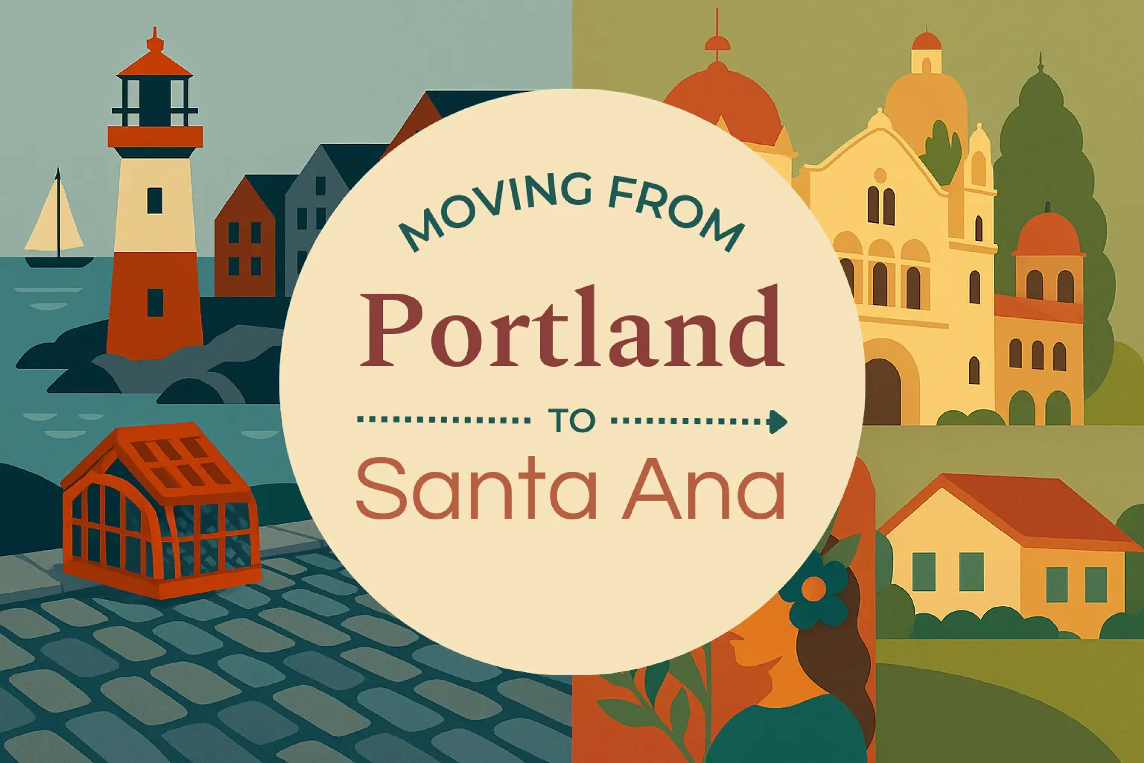 Side-by-side comparison of Portland to Santa Ana moving companies