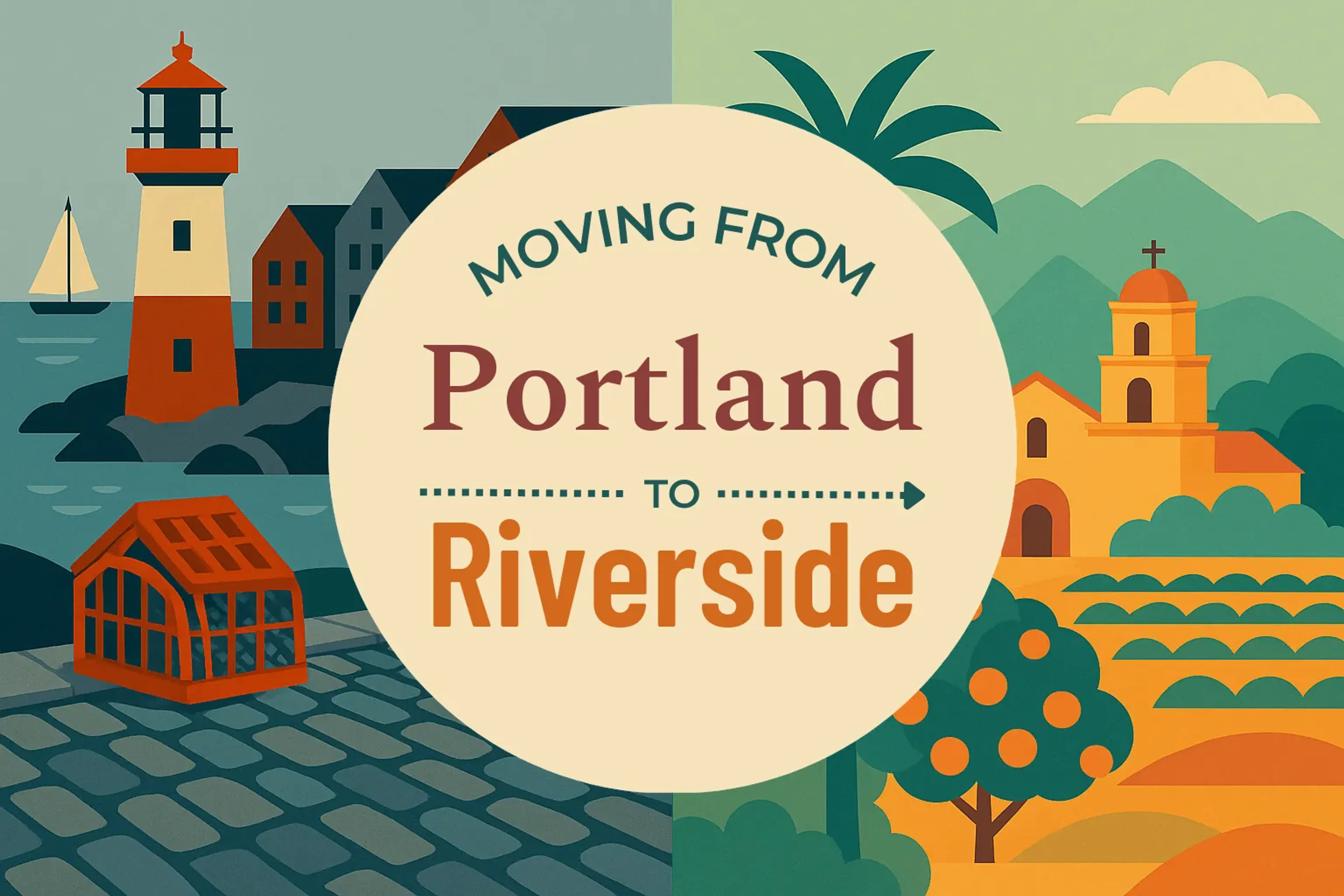 Side-by-side comparison of Portland to Riverside moving companies