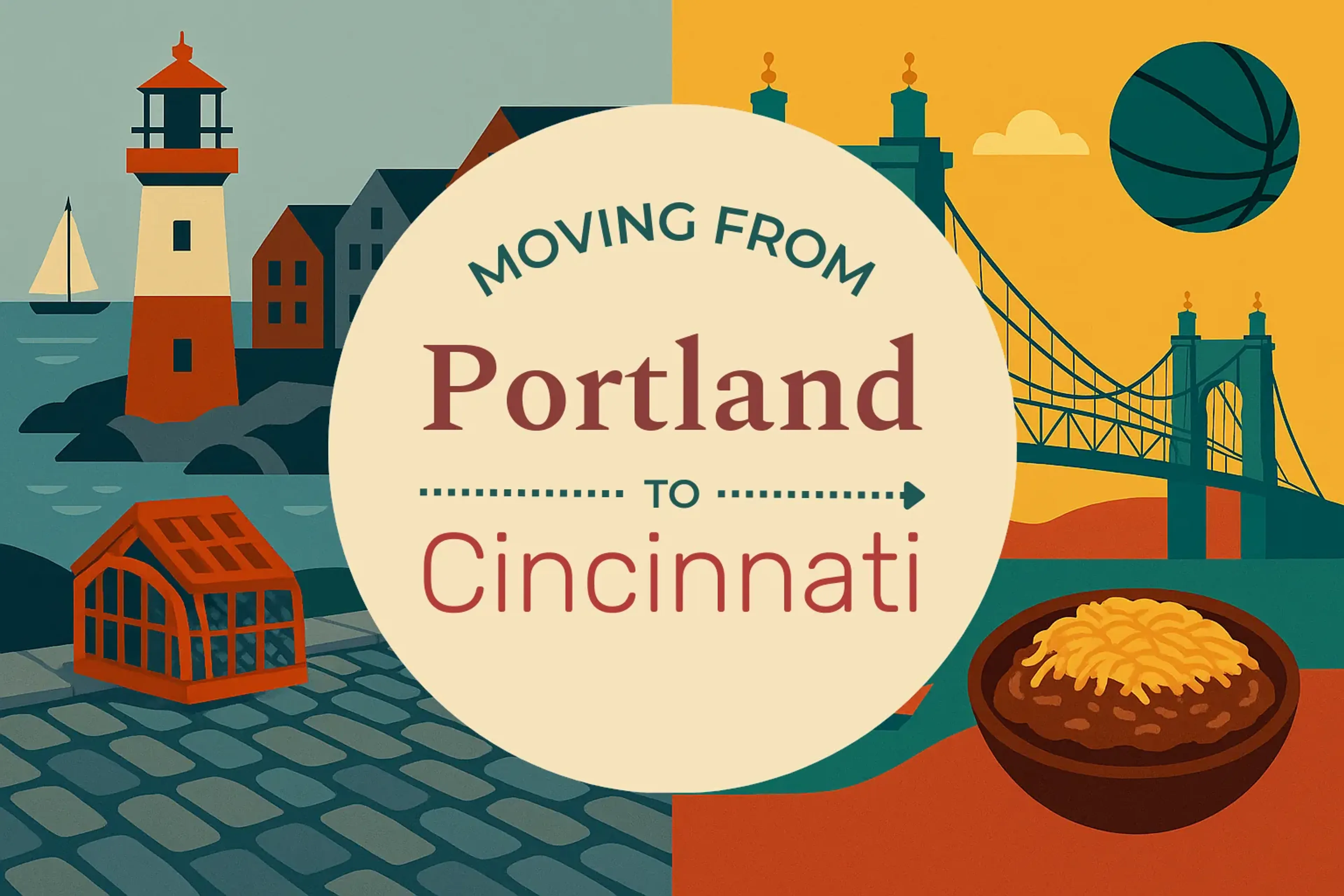 Side-by-side comparison of Portland to Cincinnati moving companies