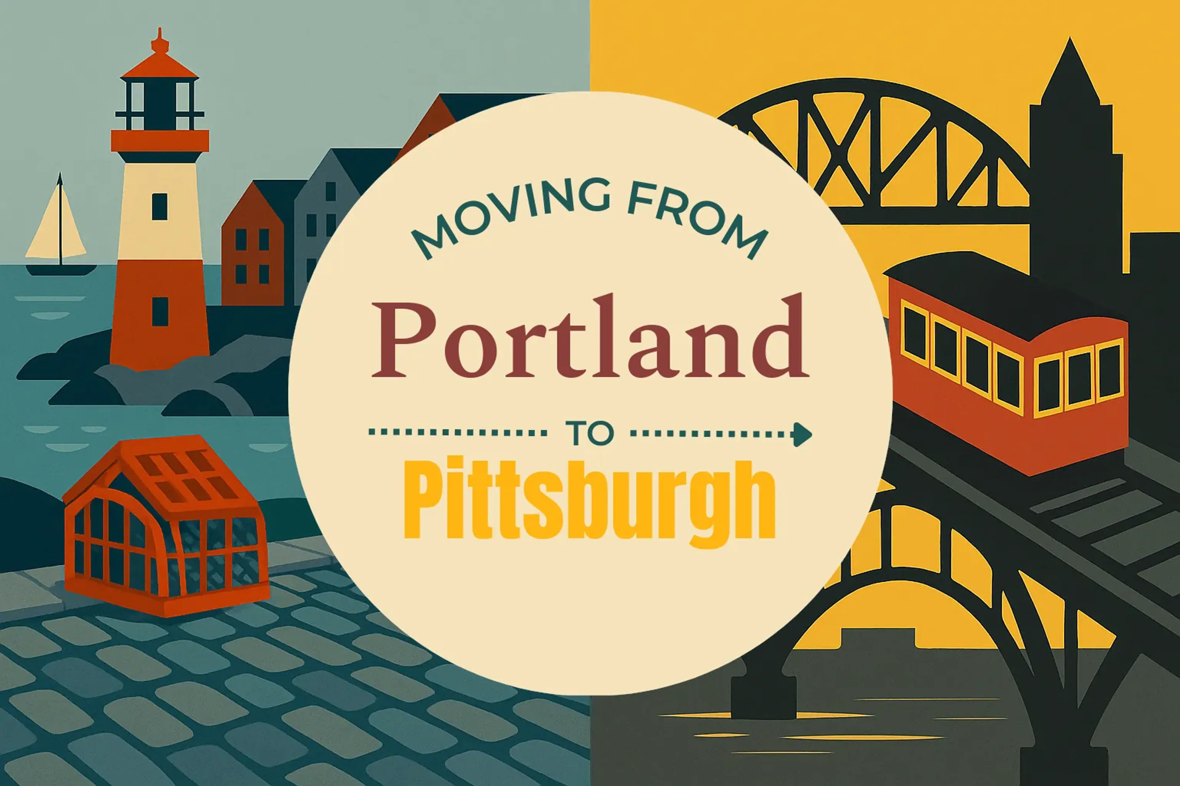 Side-by-side comparison of Portland to Pittsburgh moving companies