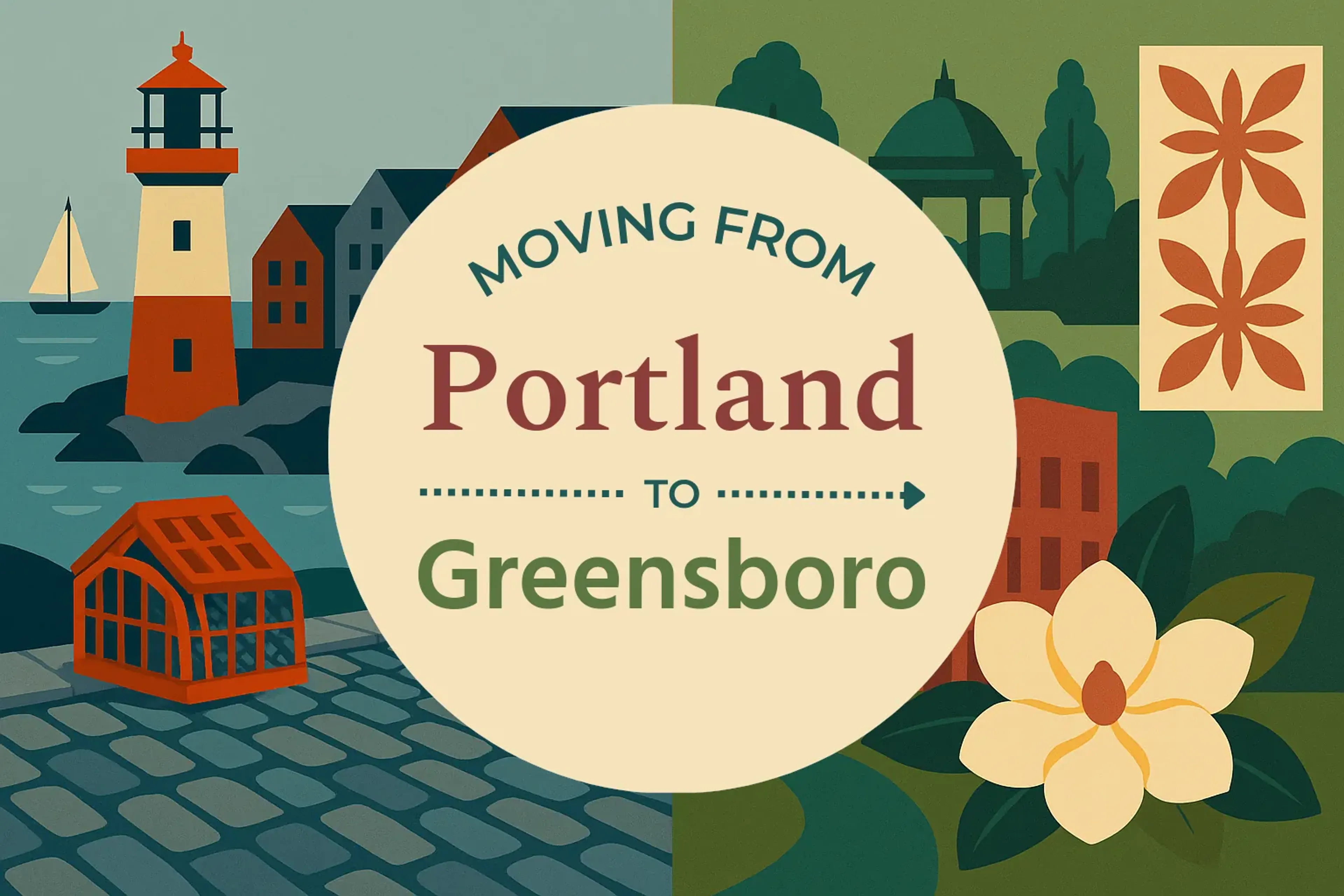 Side-by-side comparison of Portland to Greensboro moving companies