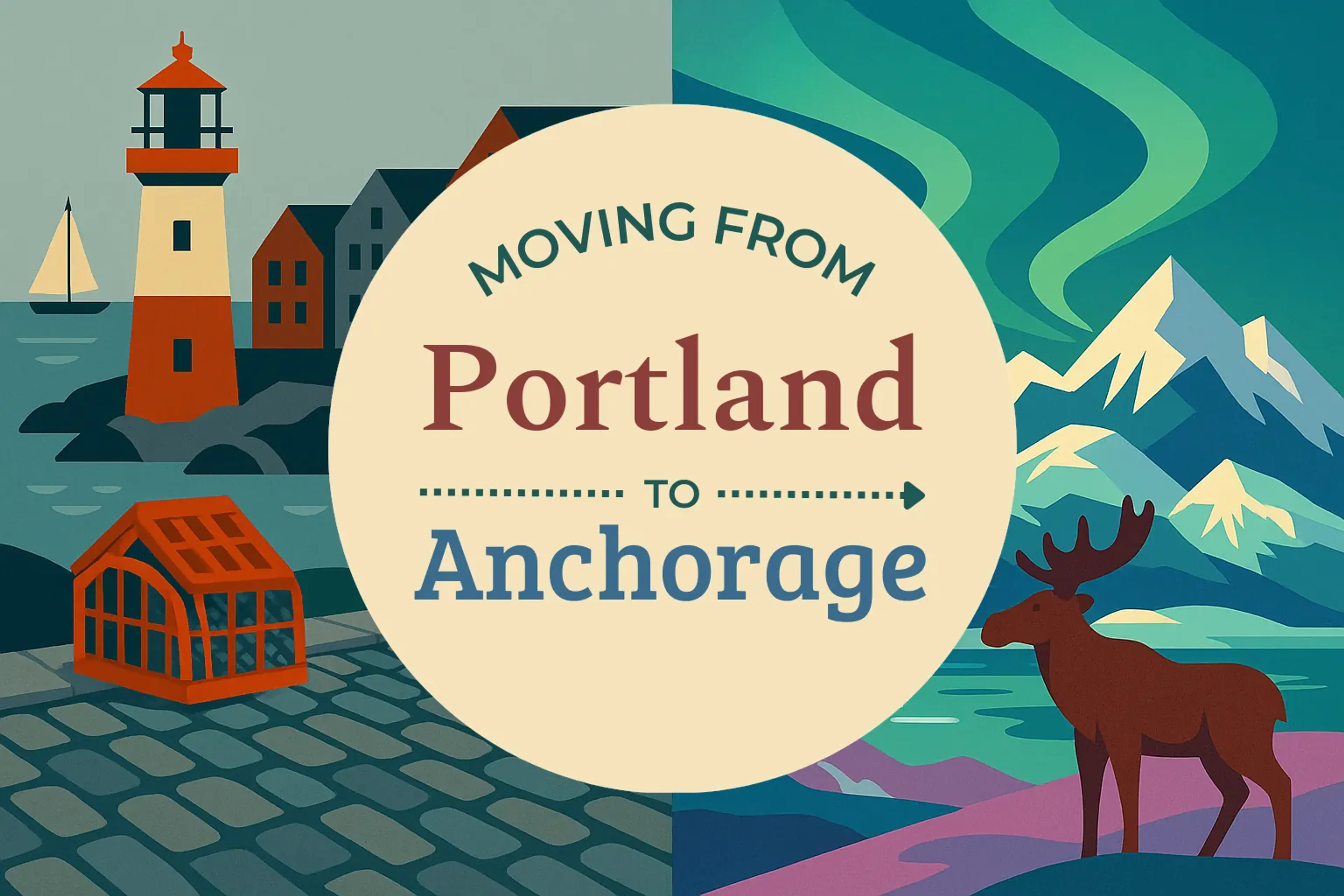 Side-by-side comparison of Portland to Anchorage moving companies