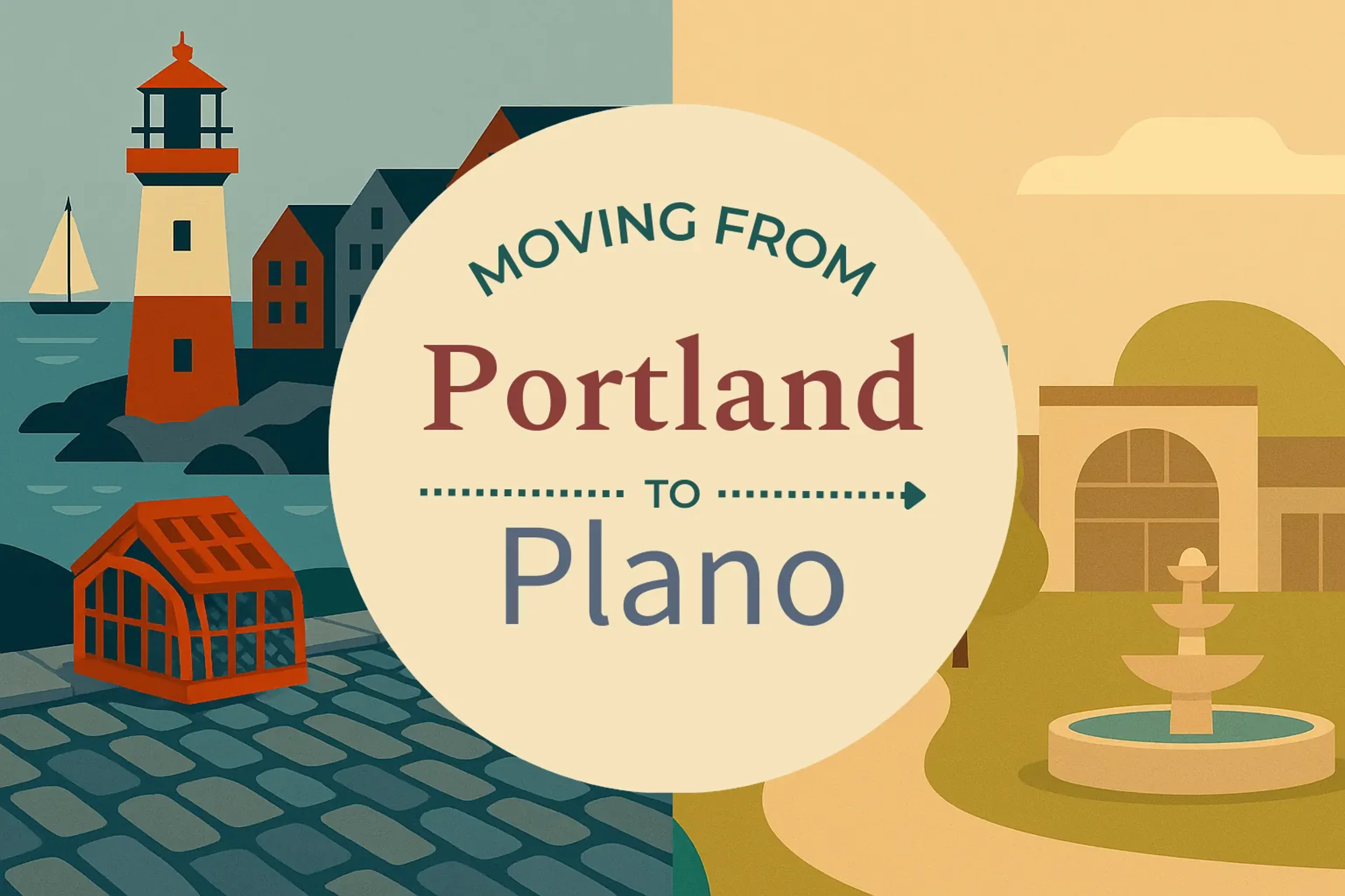 Side-by-side comparison of Portland to Plano moving companies