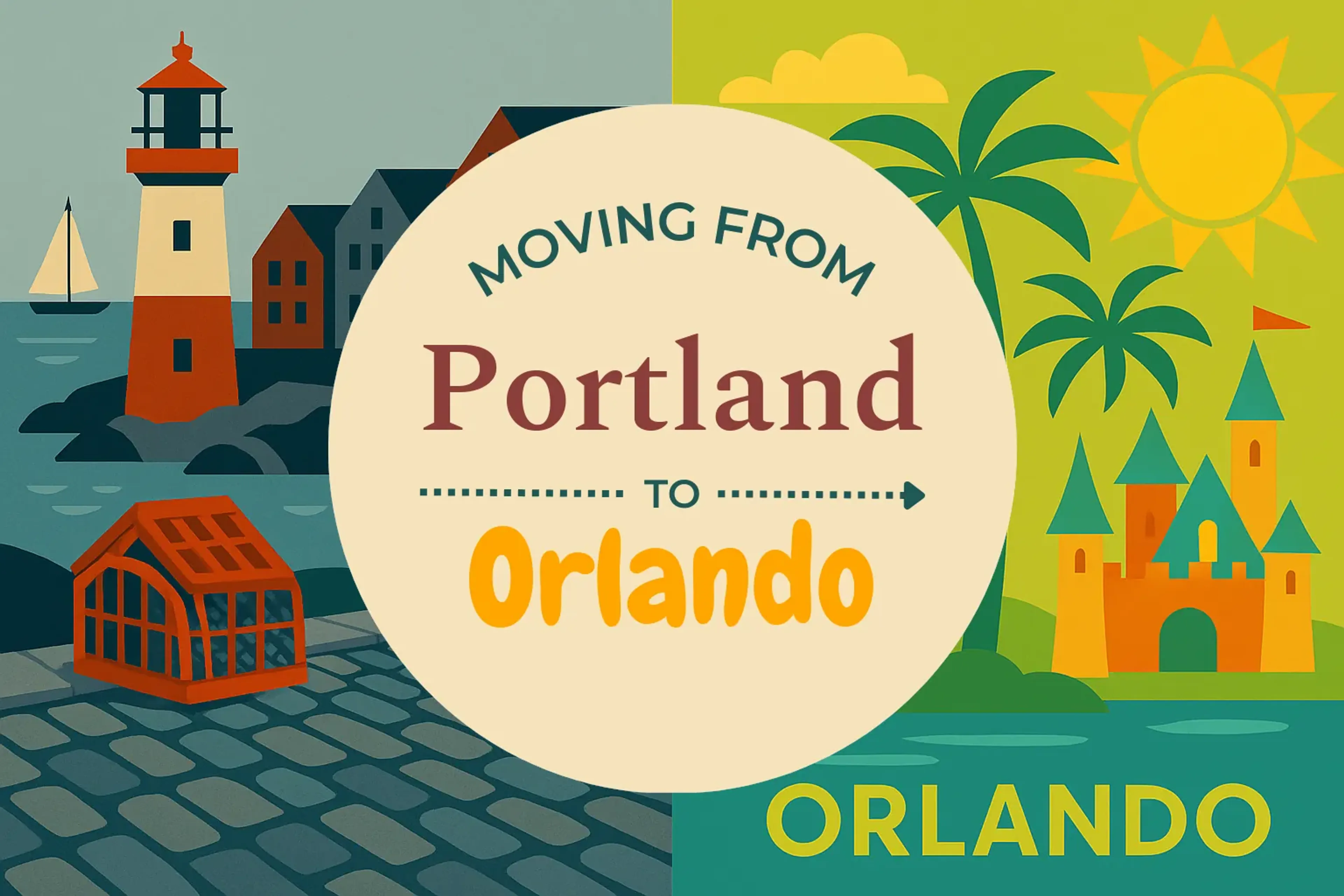 Side-by-side comparison of Portland to Orlando moving companies