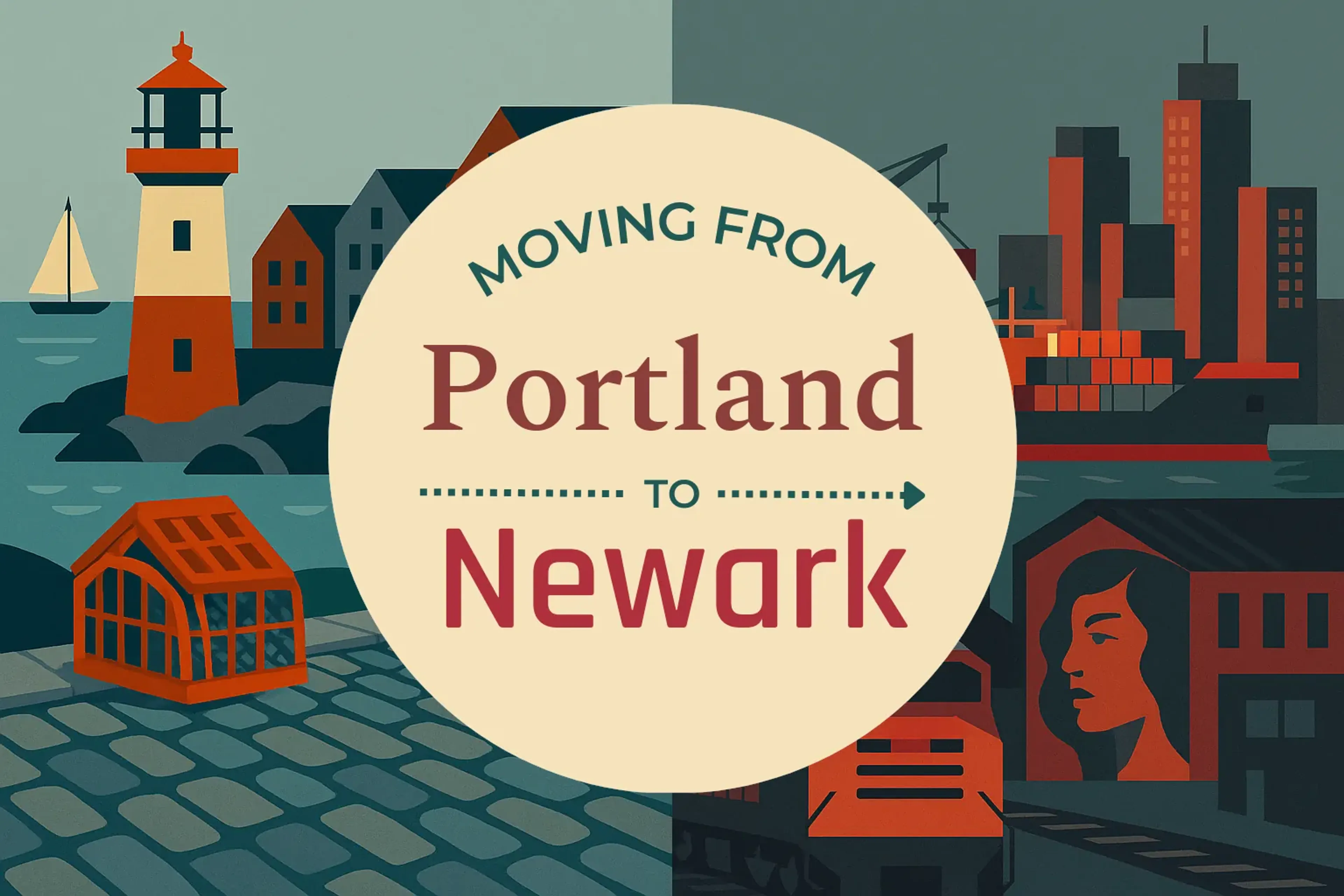 Side-by-side comparison of Portland to Newark moving companies