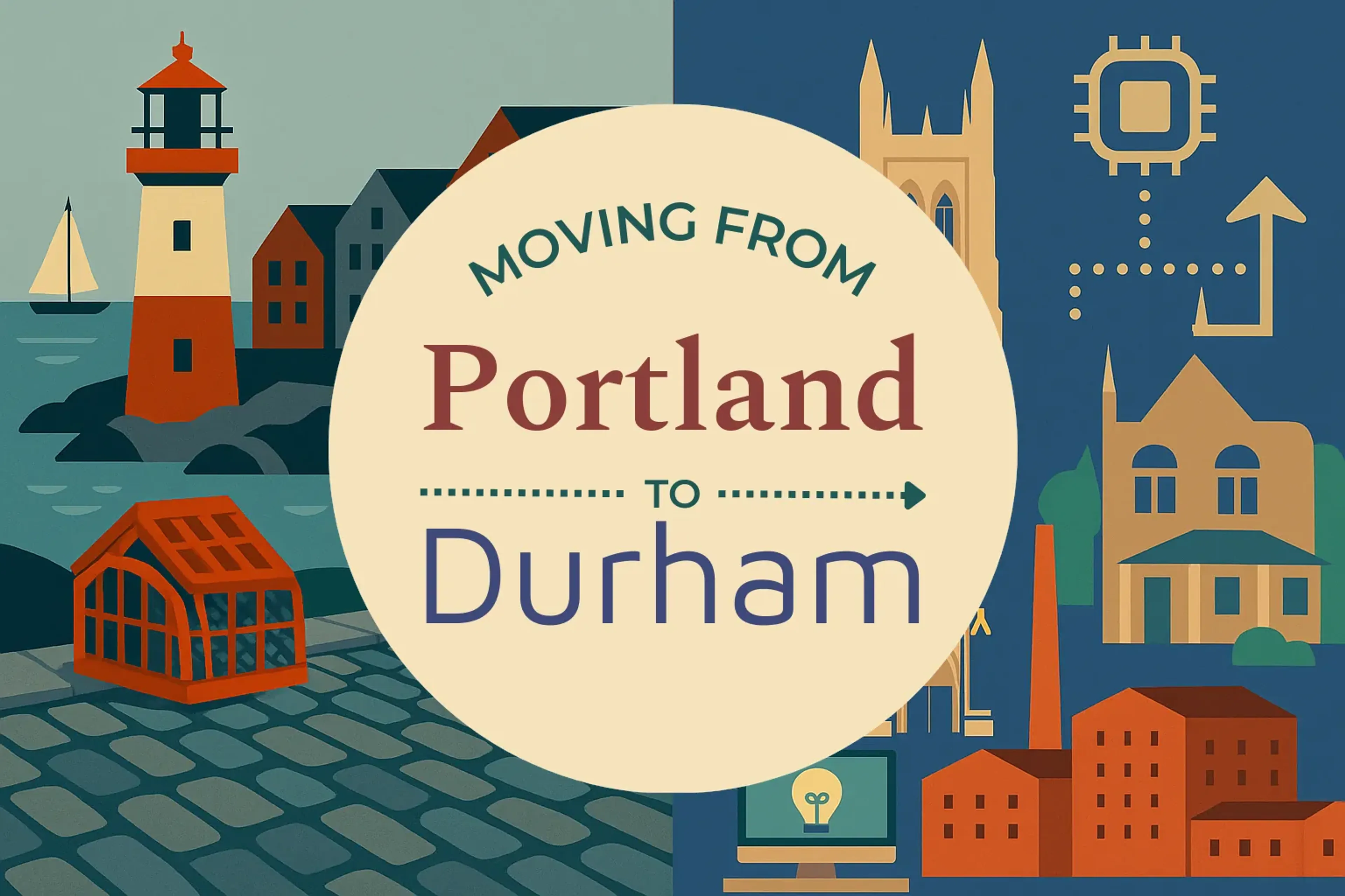 Side-by-side comparison of Portland to Durham moving companies