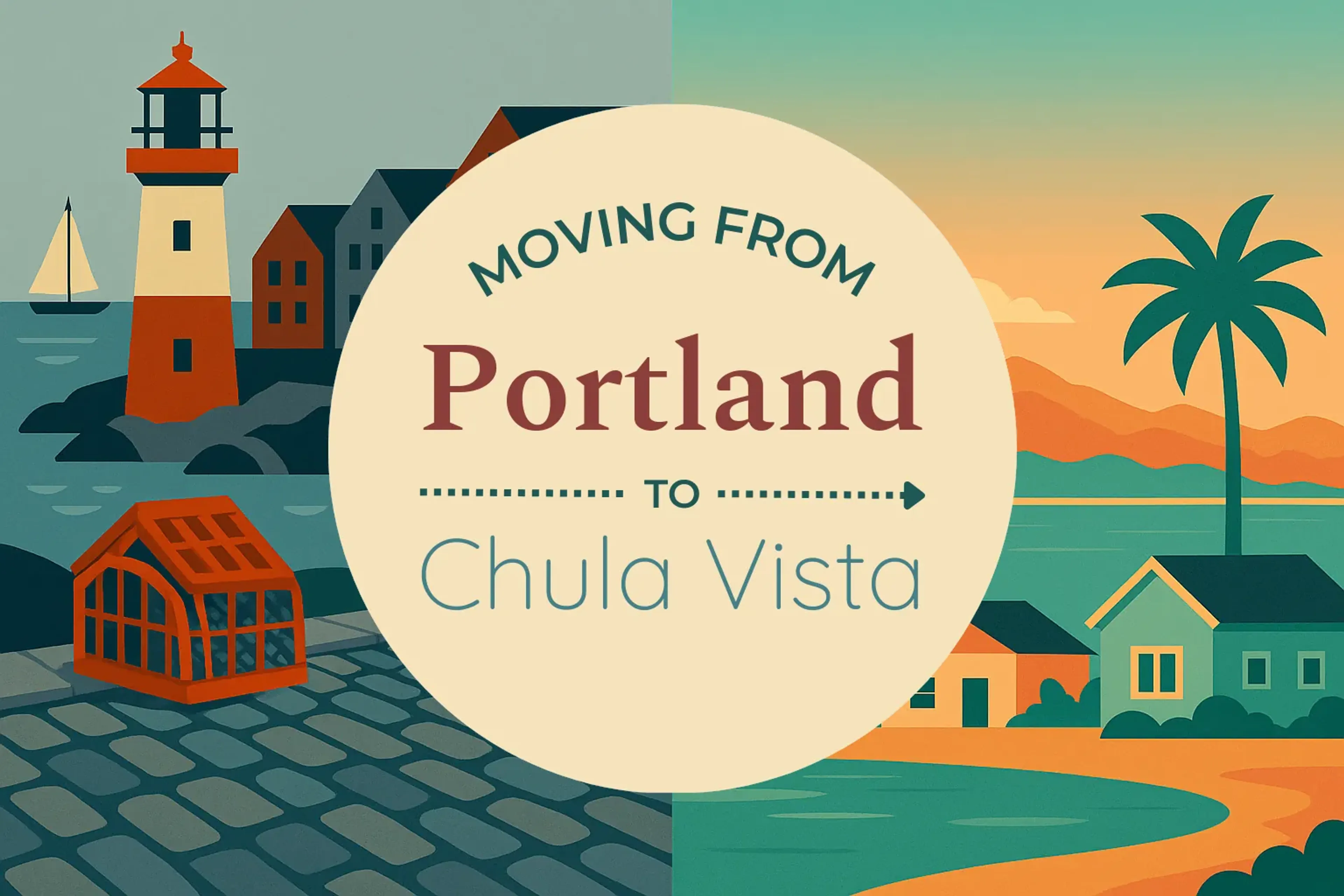 Side-by-side comparison of Portland to Chula Vista moving companies