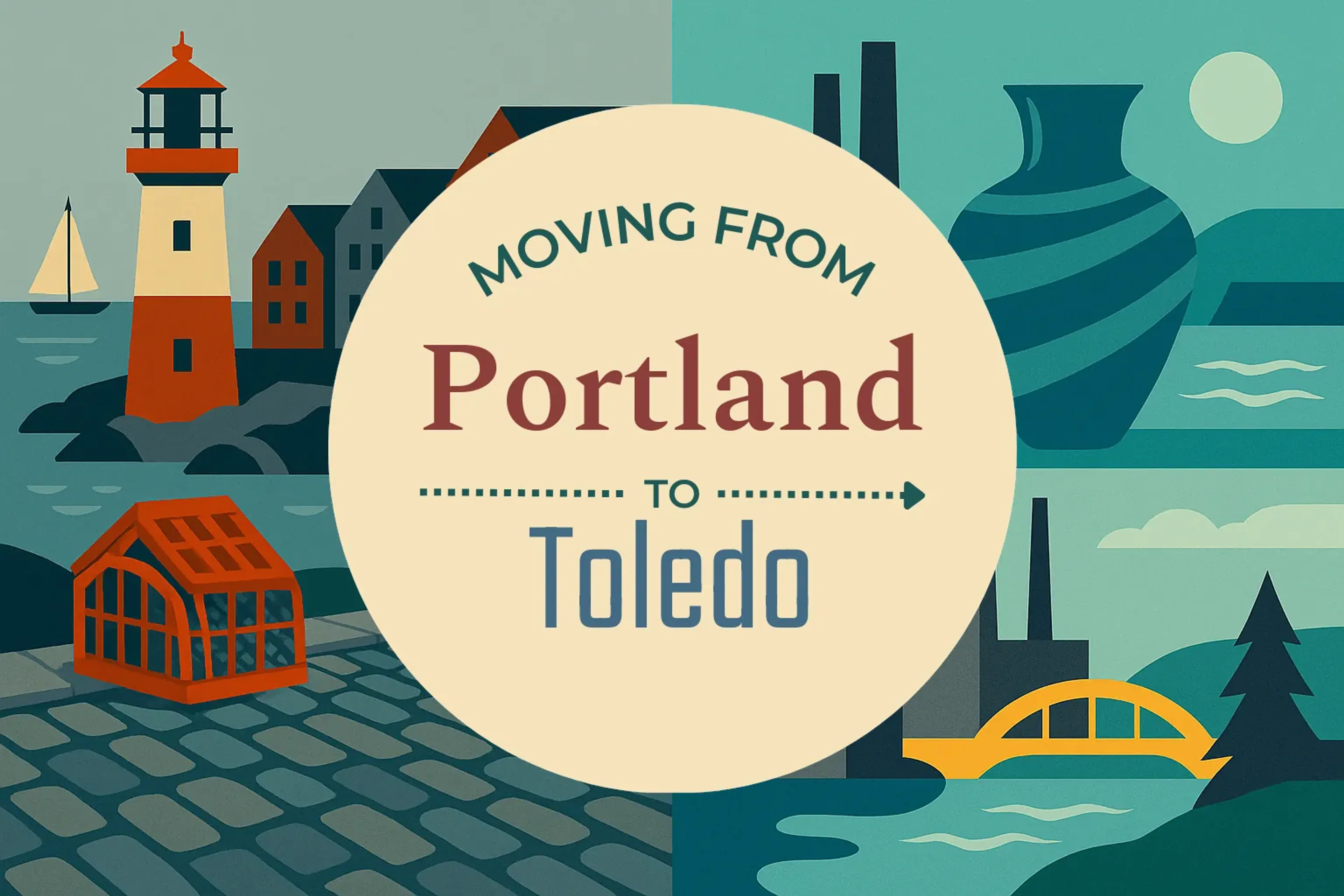 Side-by-side comparison of Portland to Toledo moving companies