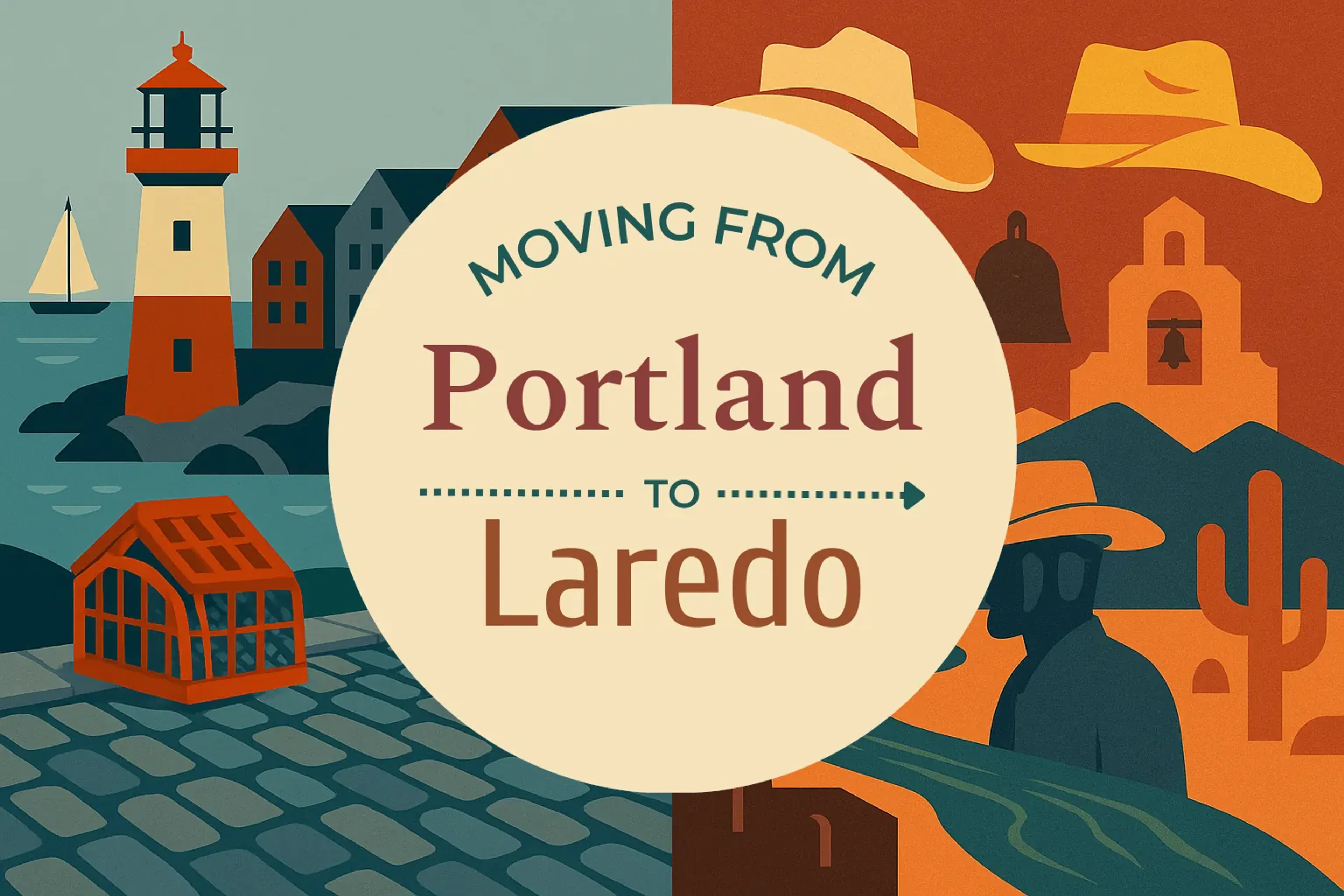 Side-by-side comparison of Portland to Laredo moving companies