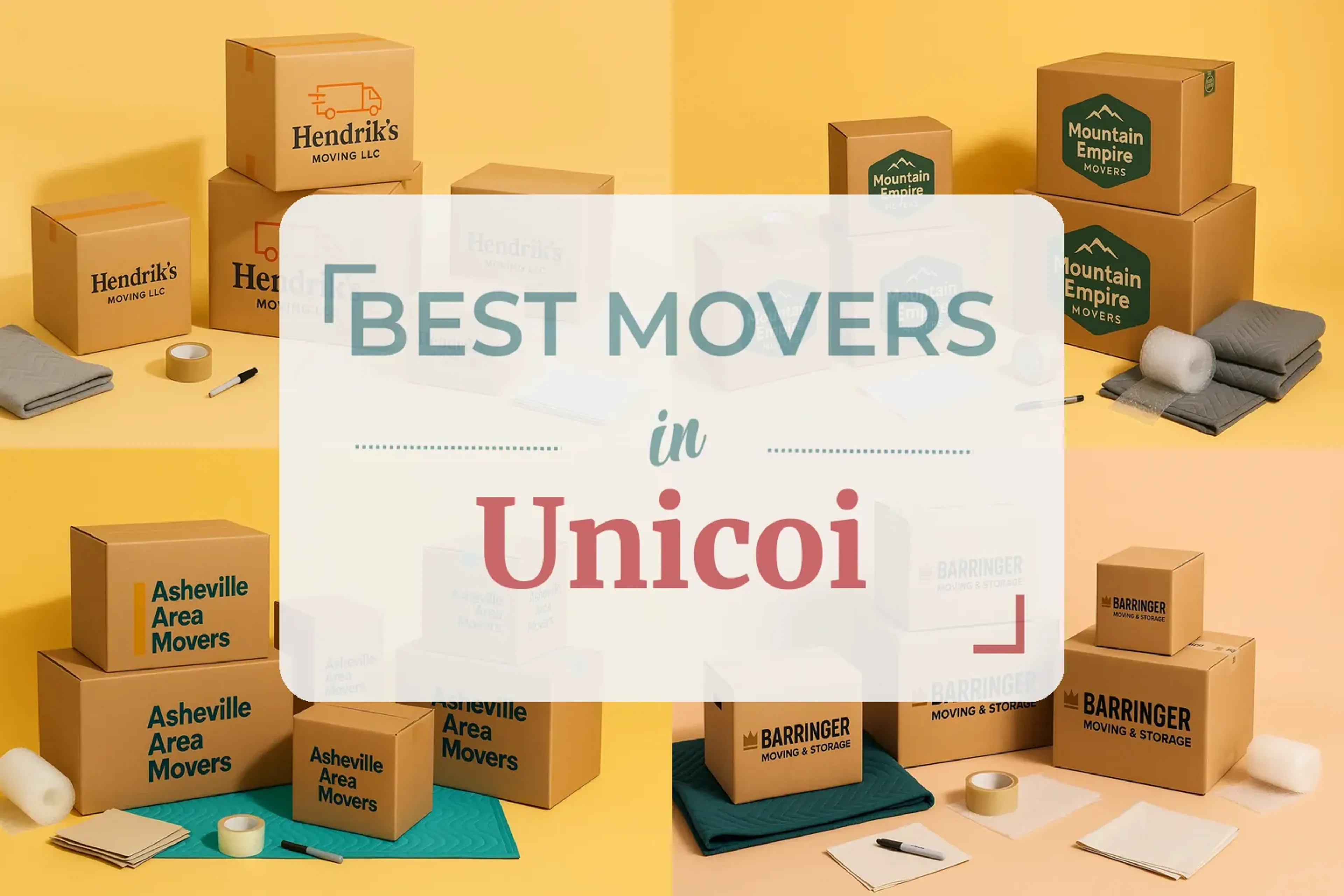 Side-by-side comparison of Unicoi moving companies