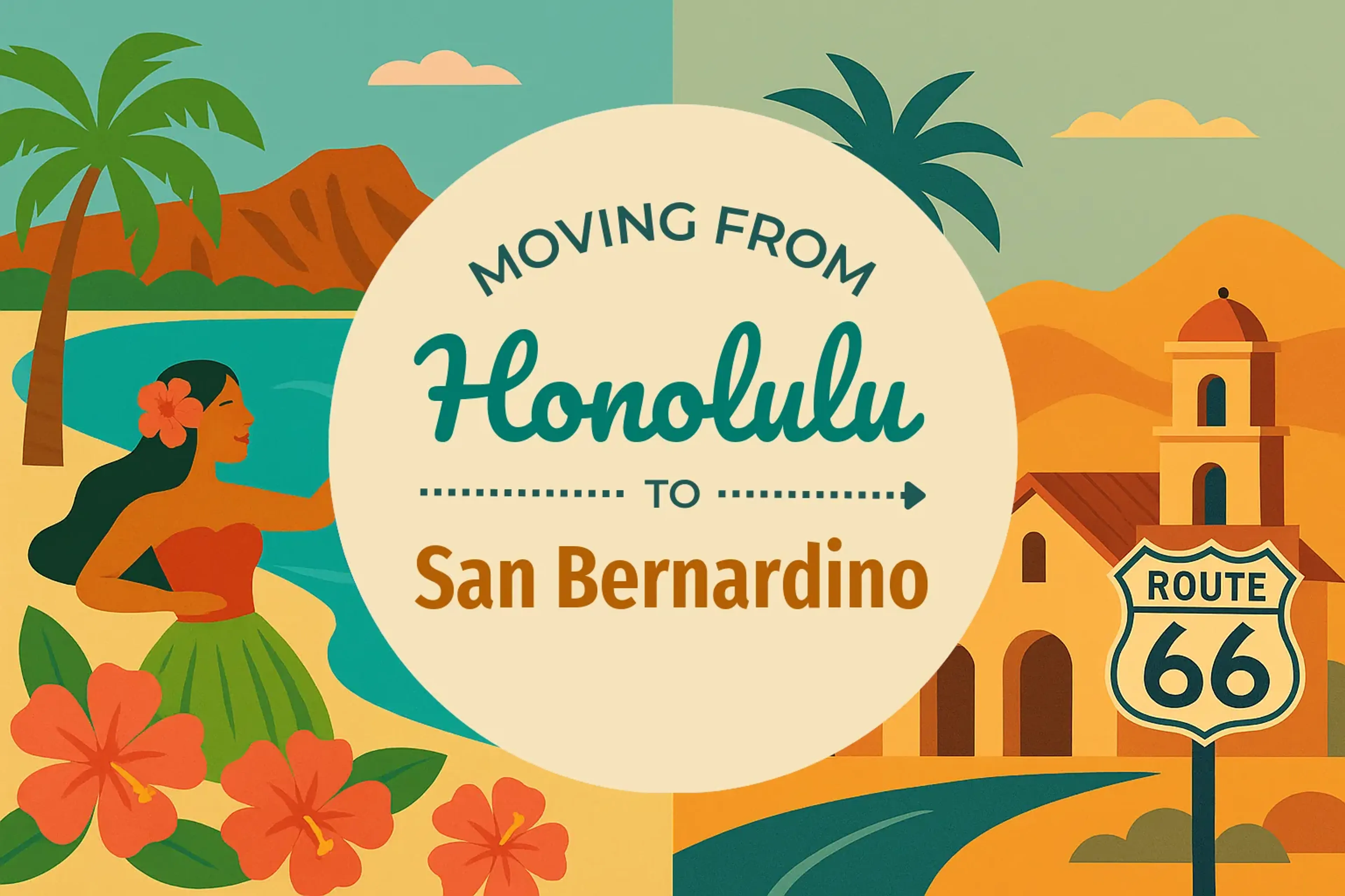 Side-by-side comparison of Honolulu to San Bernardino moving companies