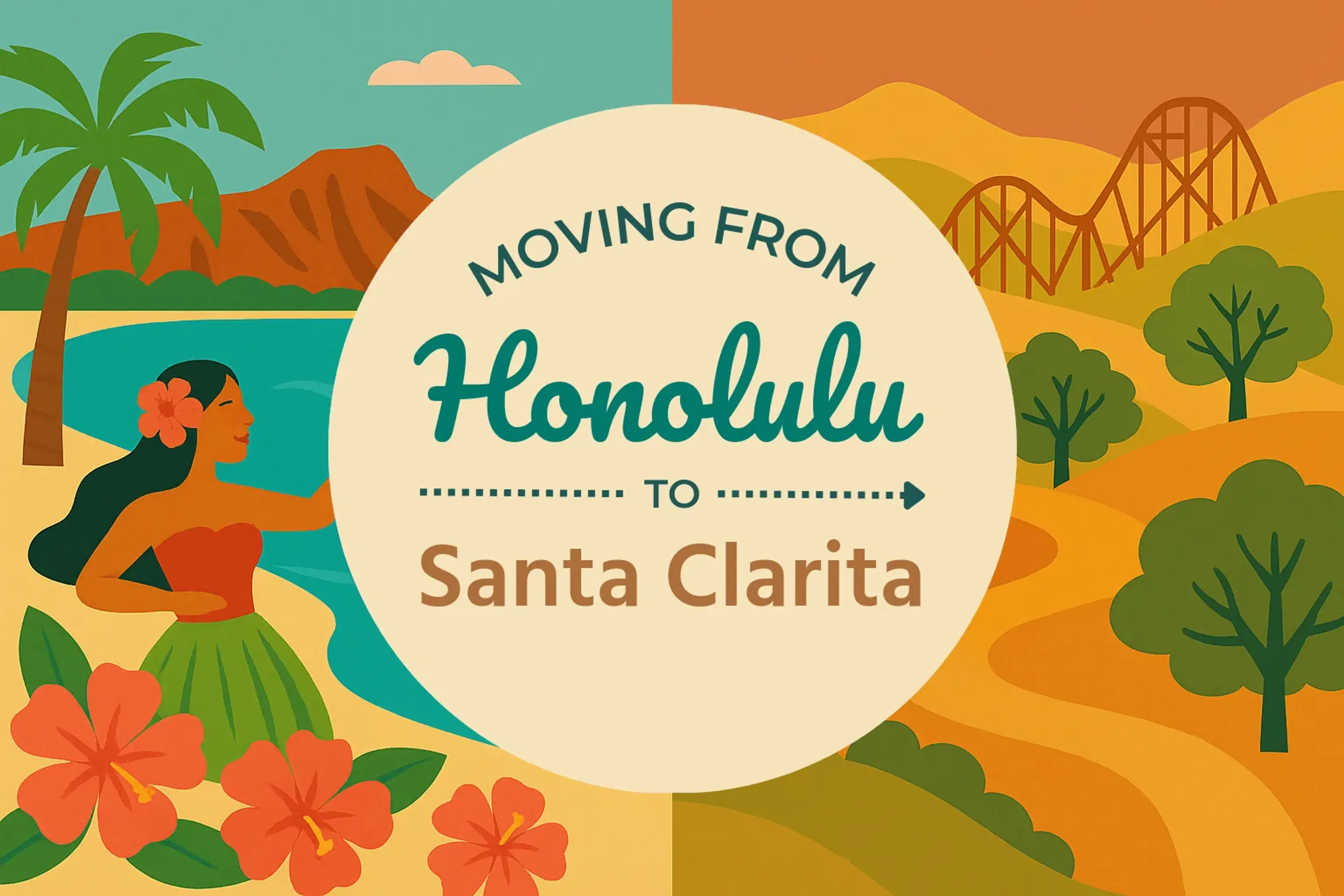 Side-by-side comparison of Honolulu to Santa Clarita moving companies
