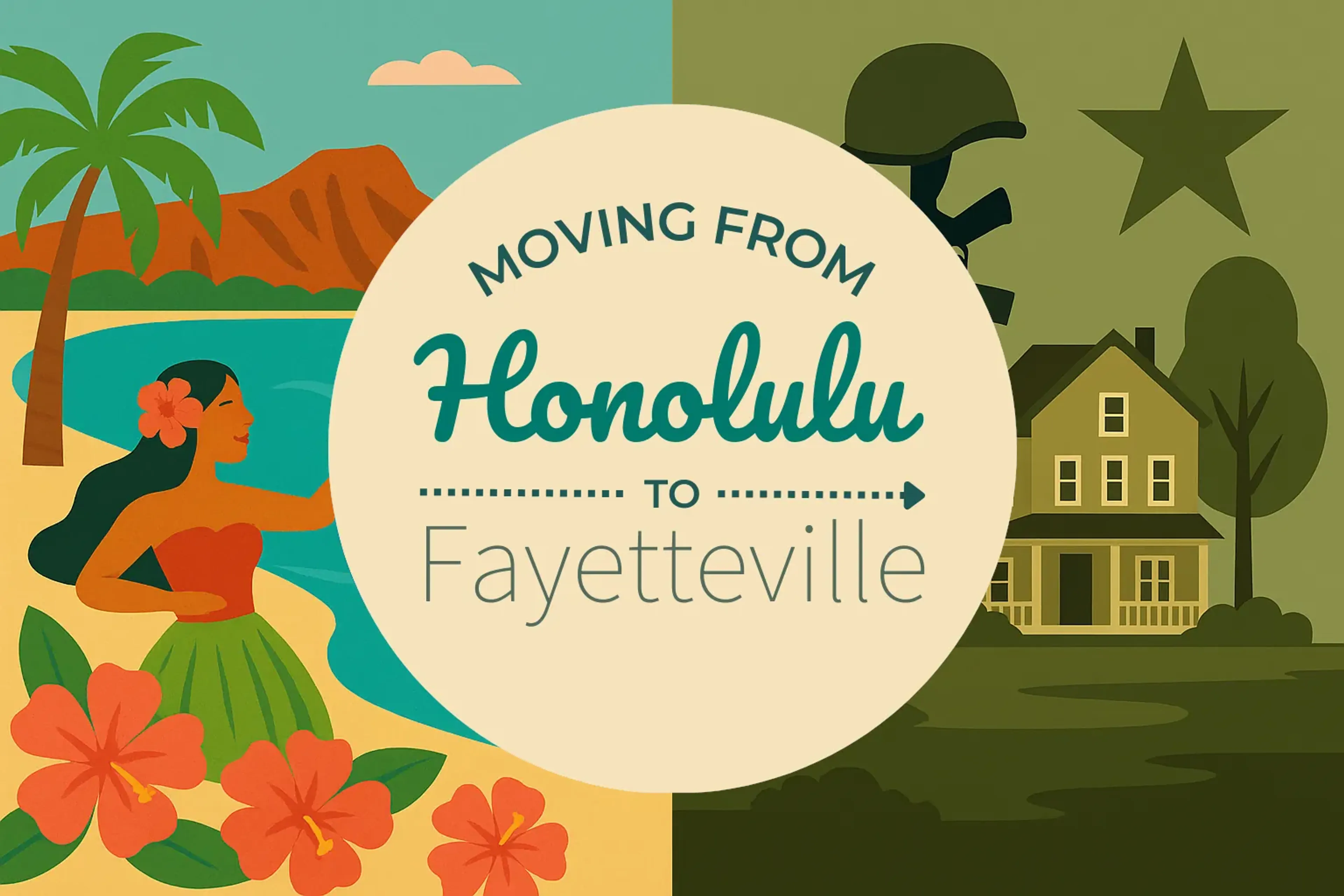 Side-by-side comparison of Honolulu to Fayetteville moving companies