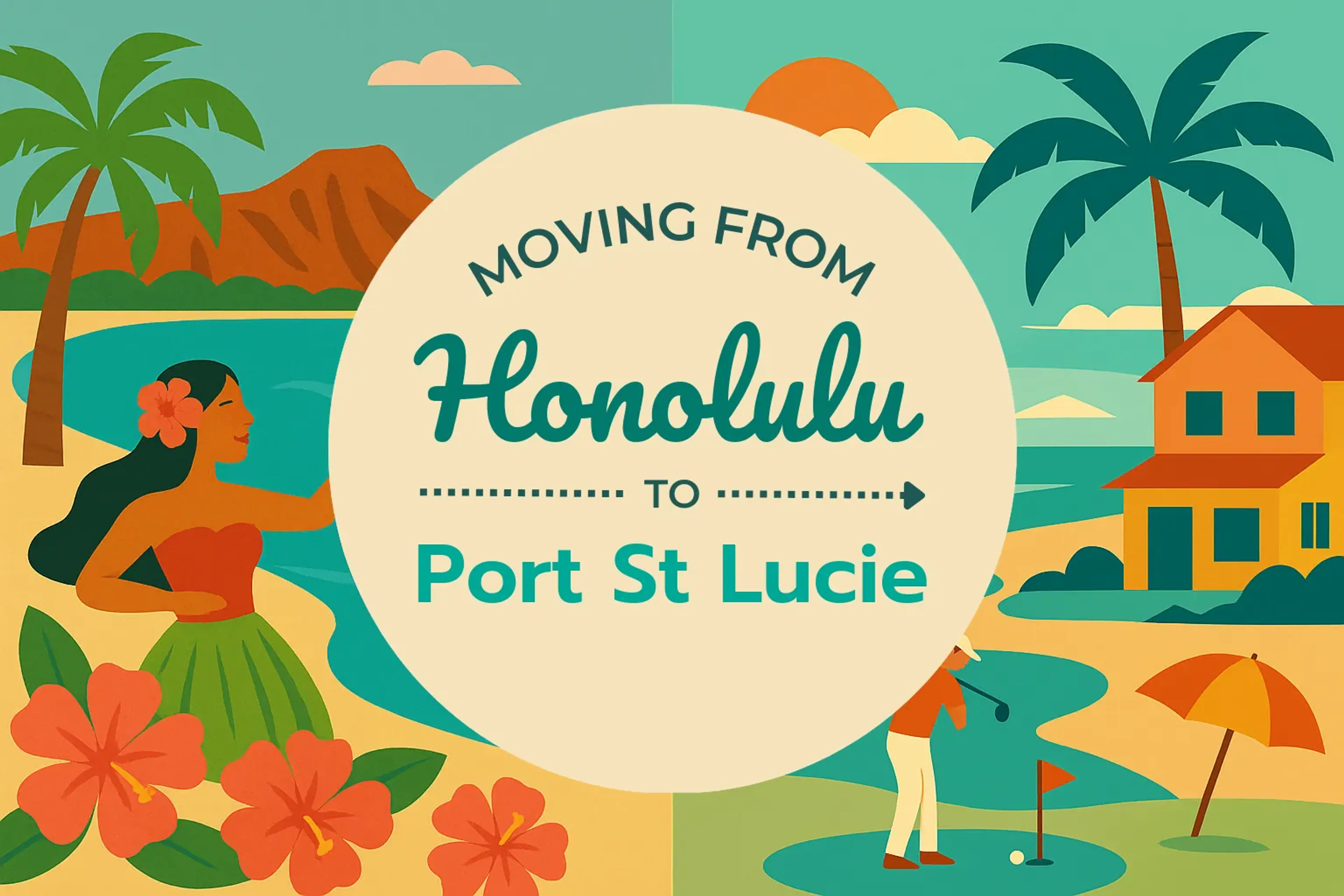 Side-by-side comparison of Honolulu to Port St. Lucie moving companies