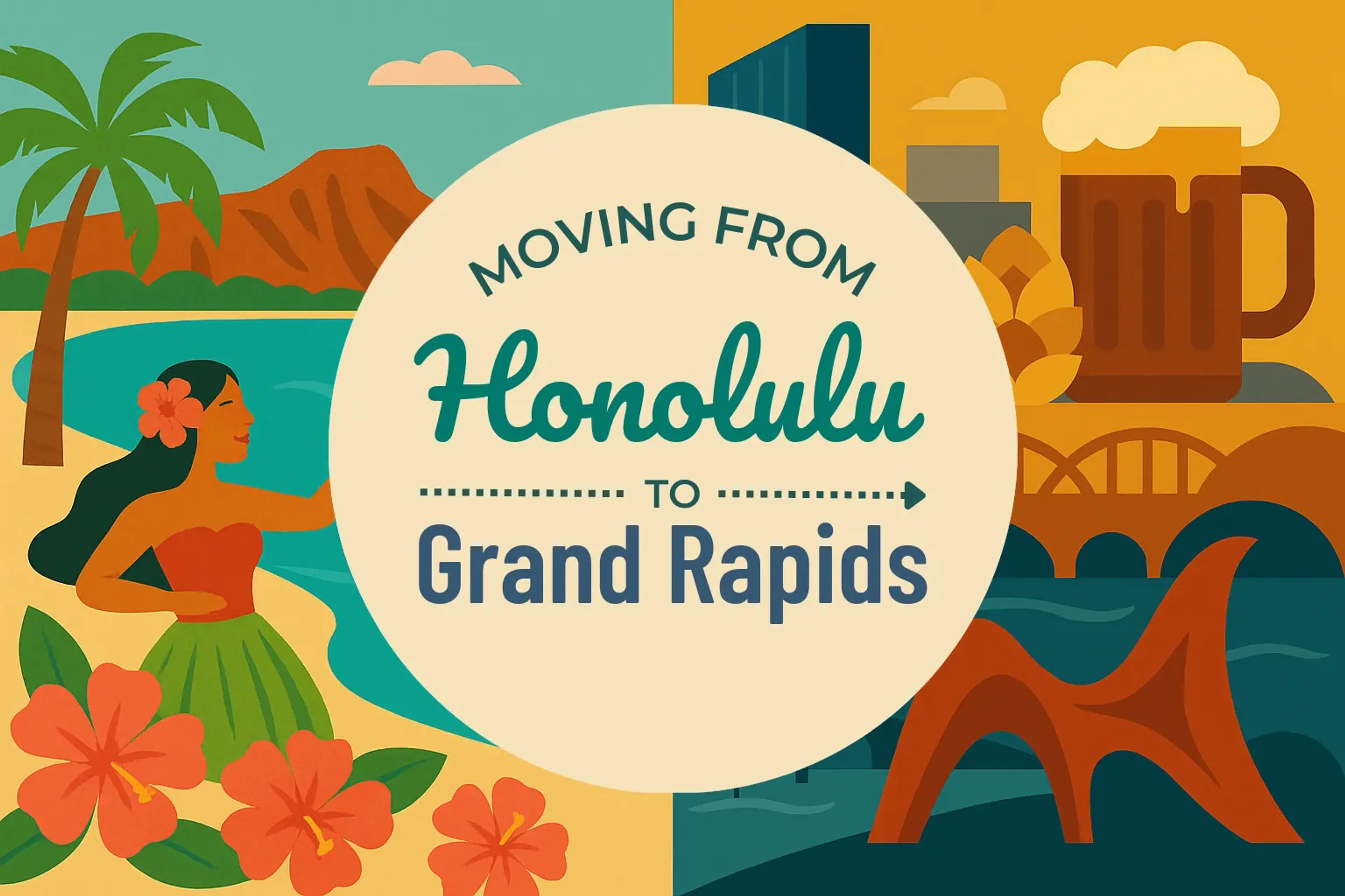 Side-by-side comparison of Honolulu to Grand Rapids moving companies