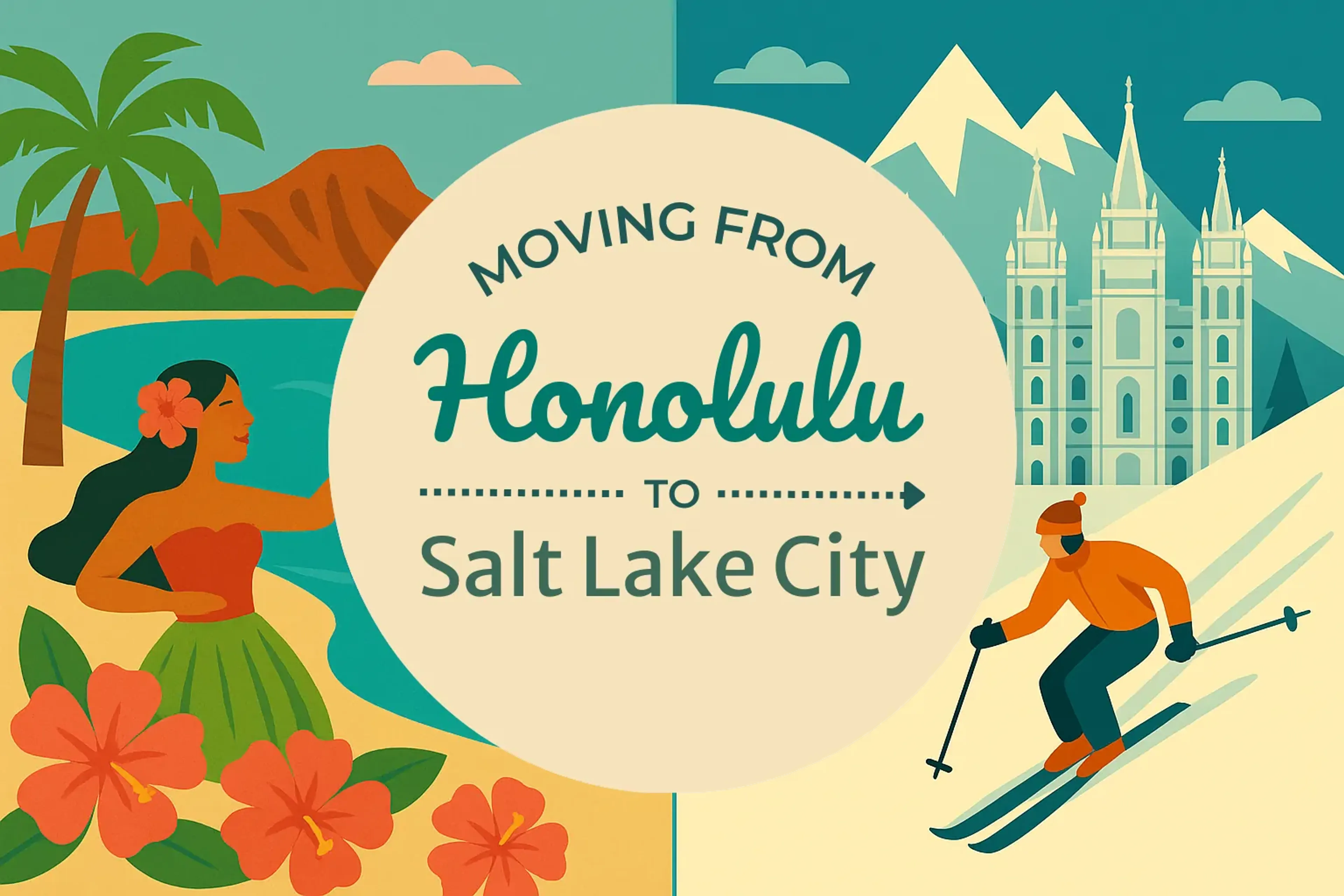 Side-by-side comparison of Honolulu to Salt Lake City moving companies