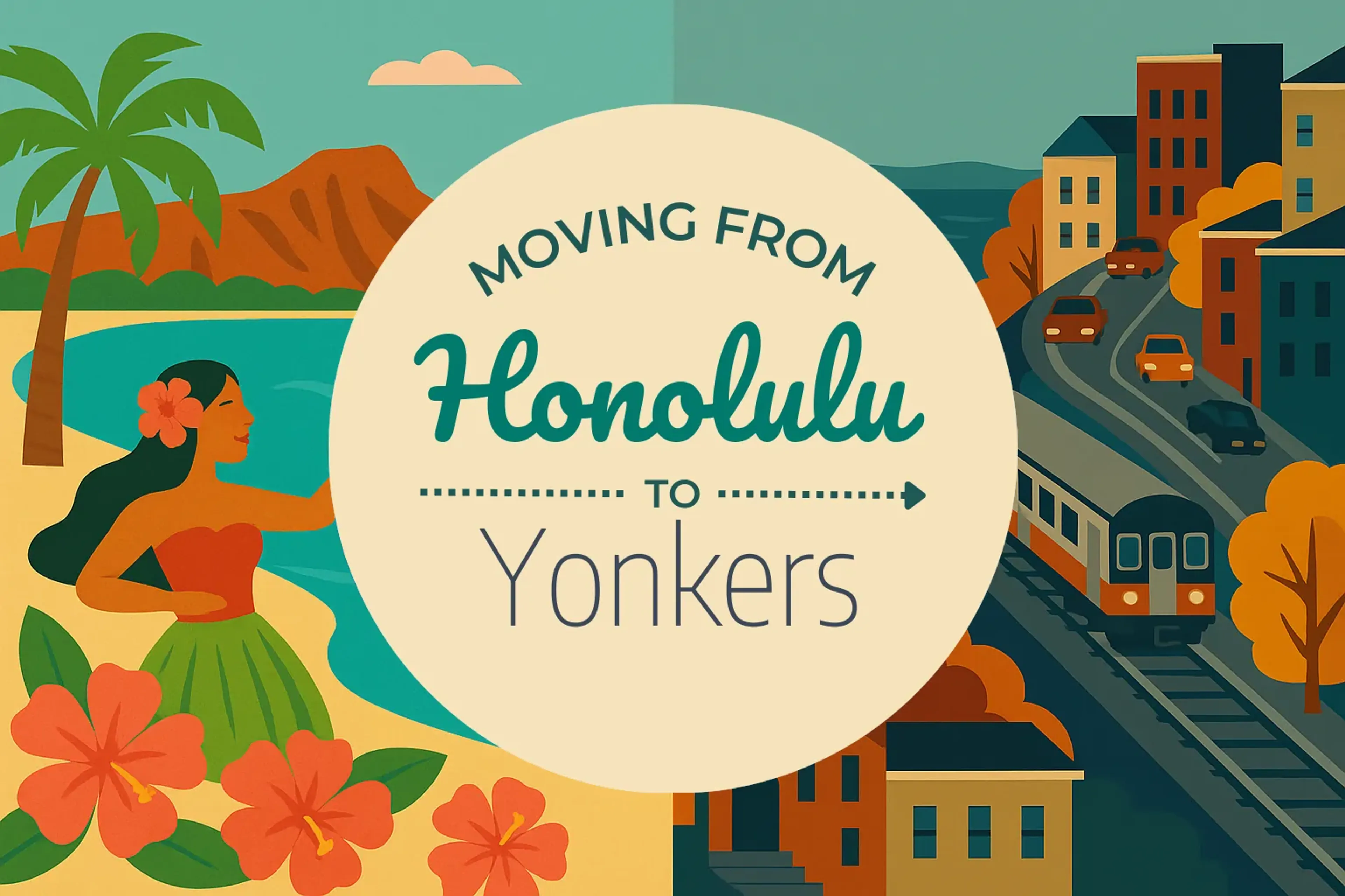 Side-by-side comparison of Honolulu to Yonkers moving companies