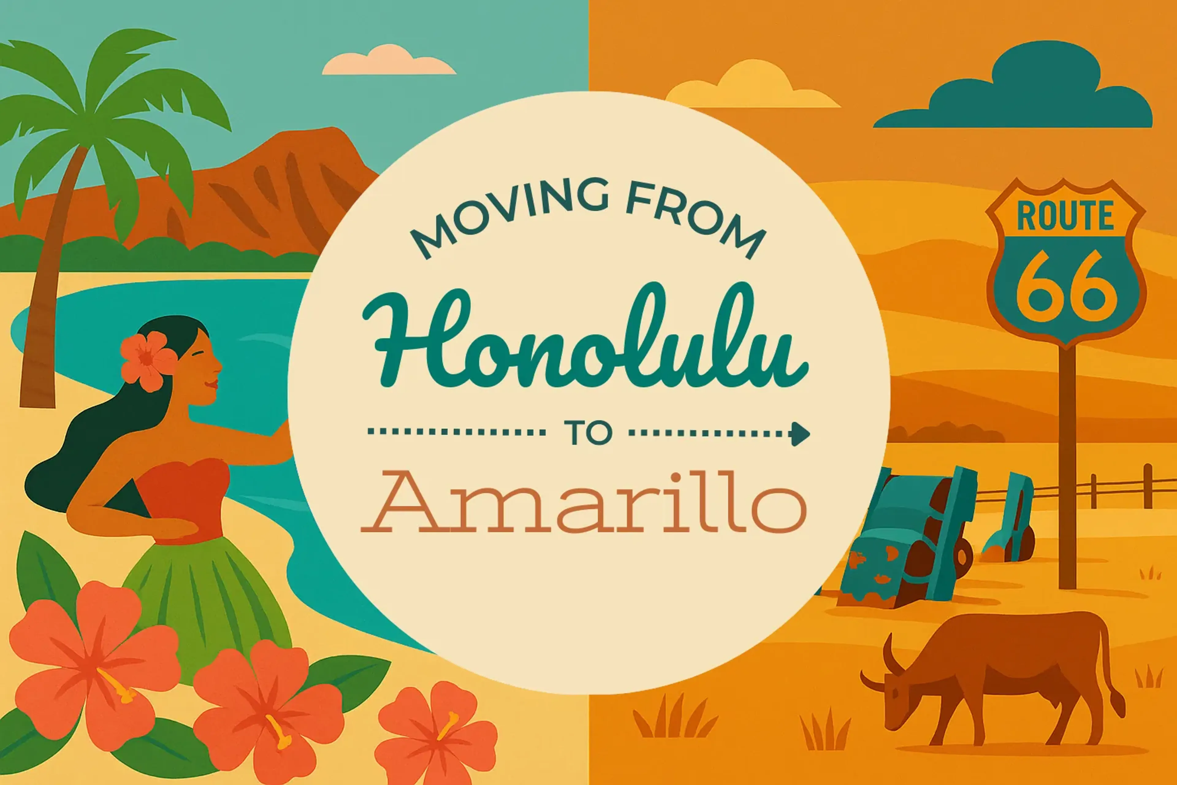 Side-by-side comparison of Honolulu to Amarillo moving companies