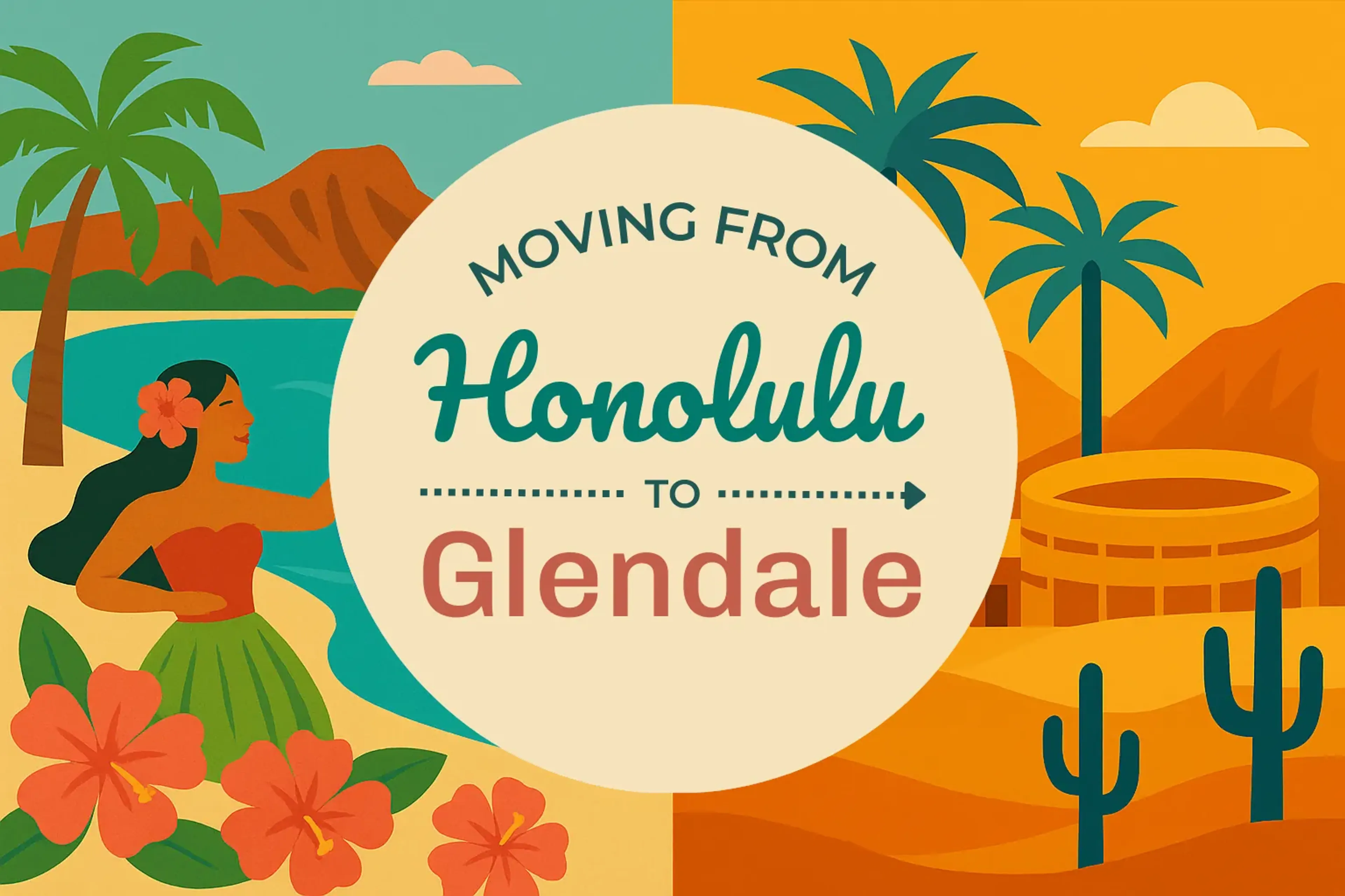 Side-by-side comparison of Honolulu to Glendale moving companies