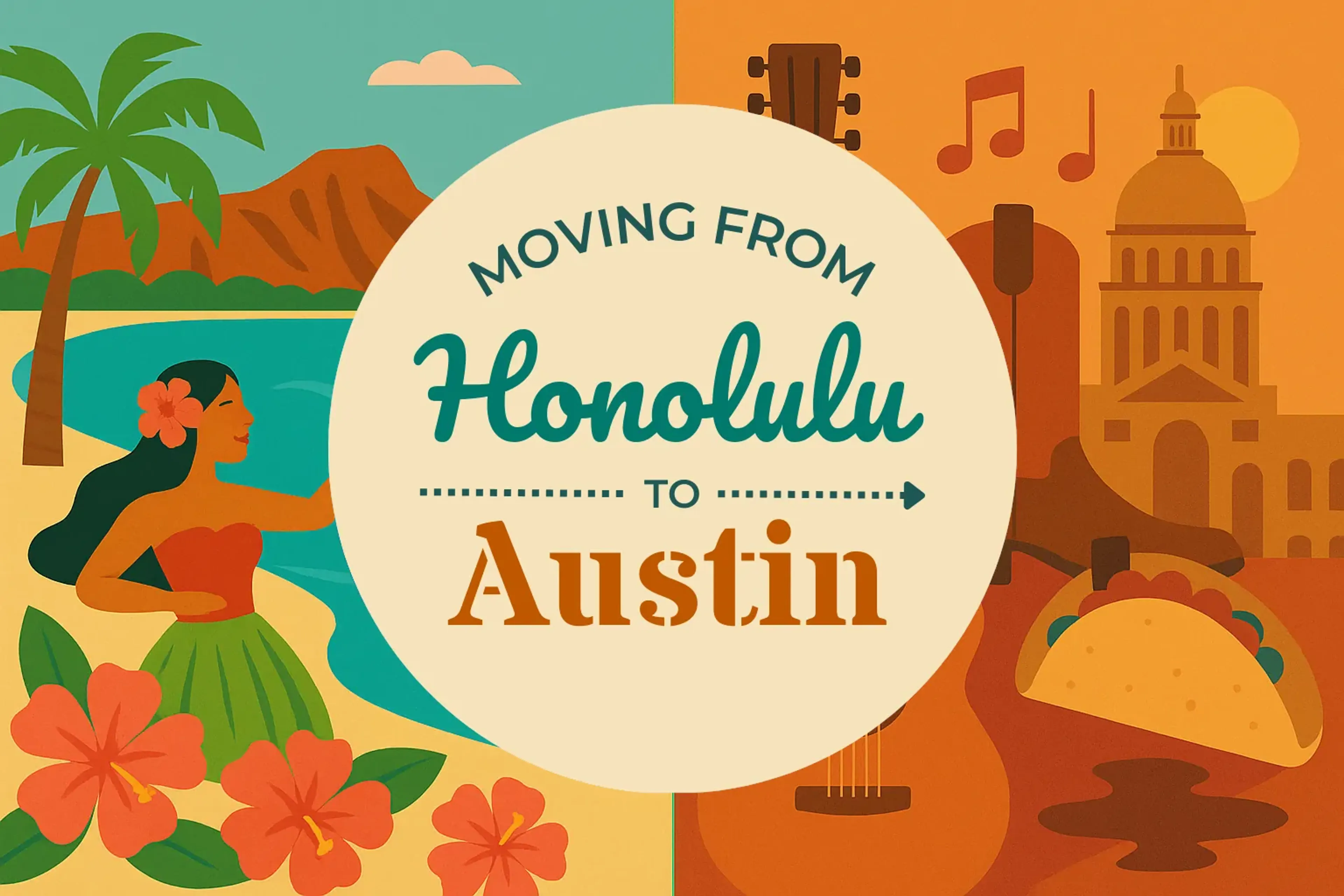 Side-by-side comparison of Honolulu to Austin moving companies