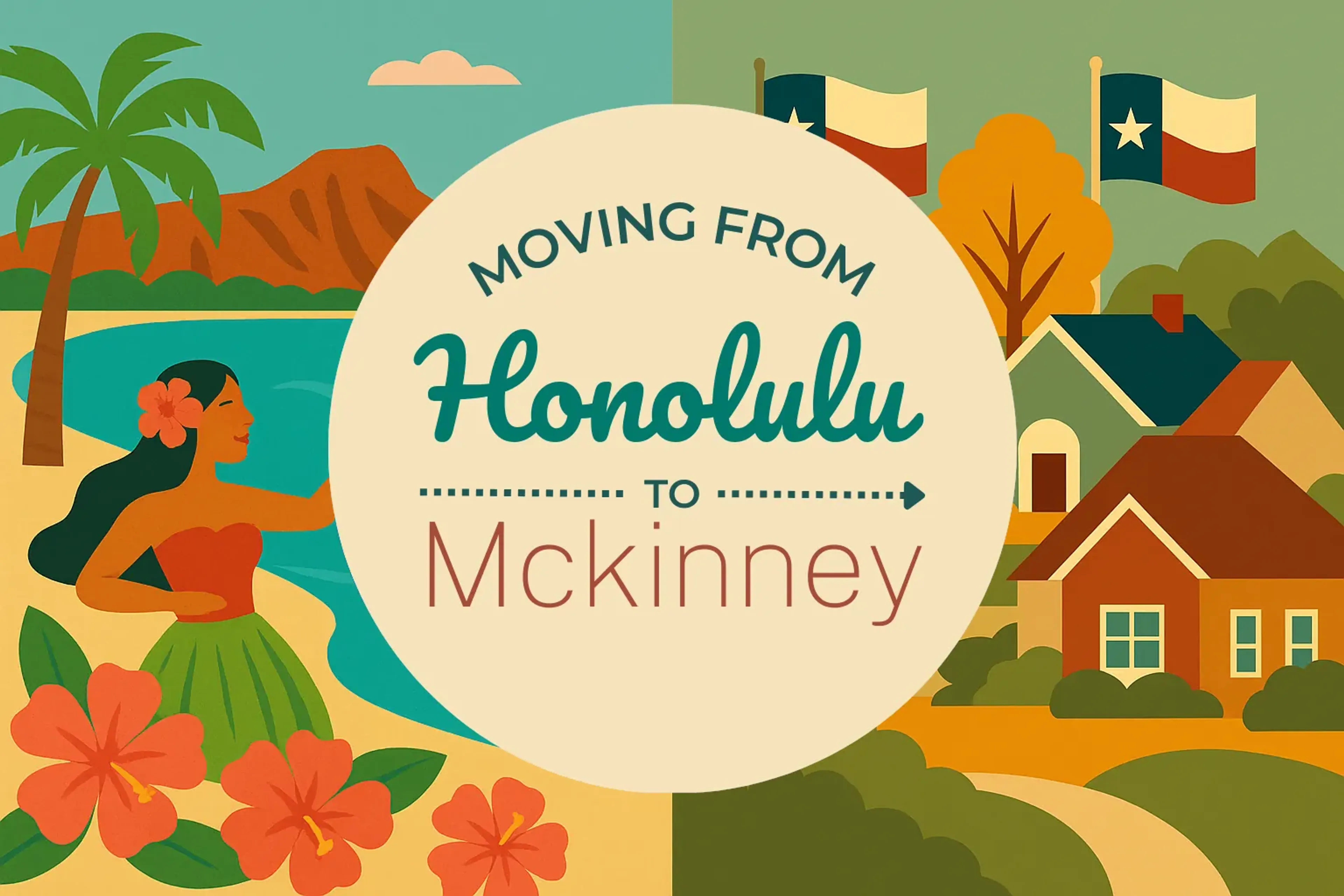 Side-by-side comparison of Honolulu to Mckinney moving companies