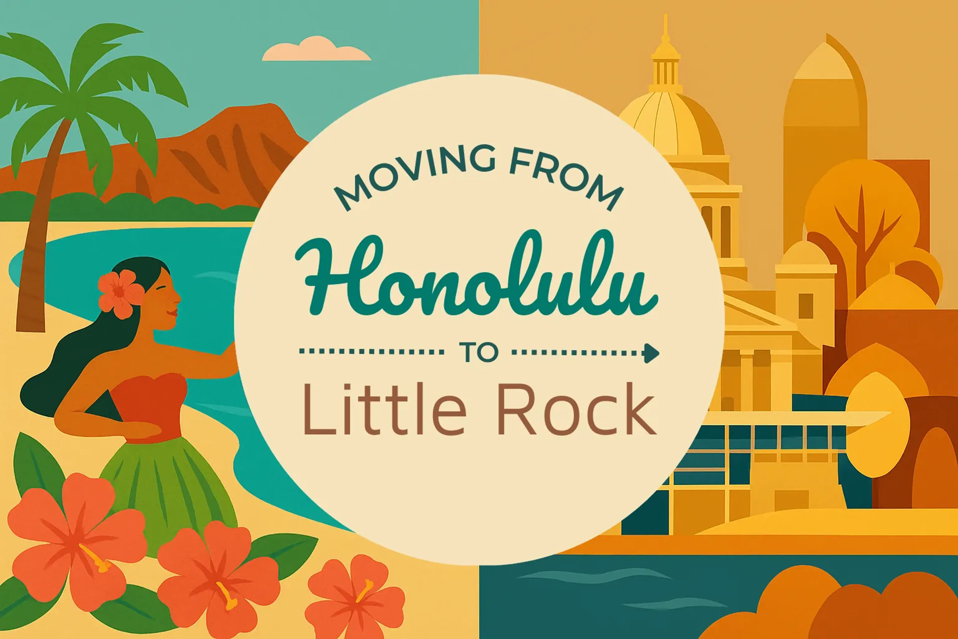 Side-by-side comparison of Honolulu to Little Rock moving companies