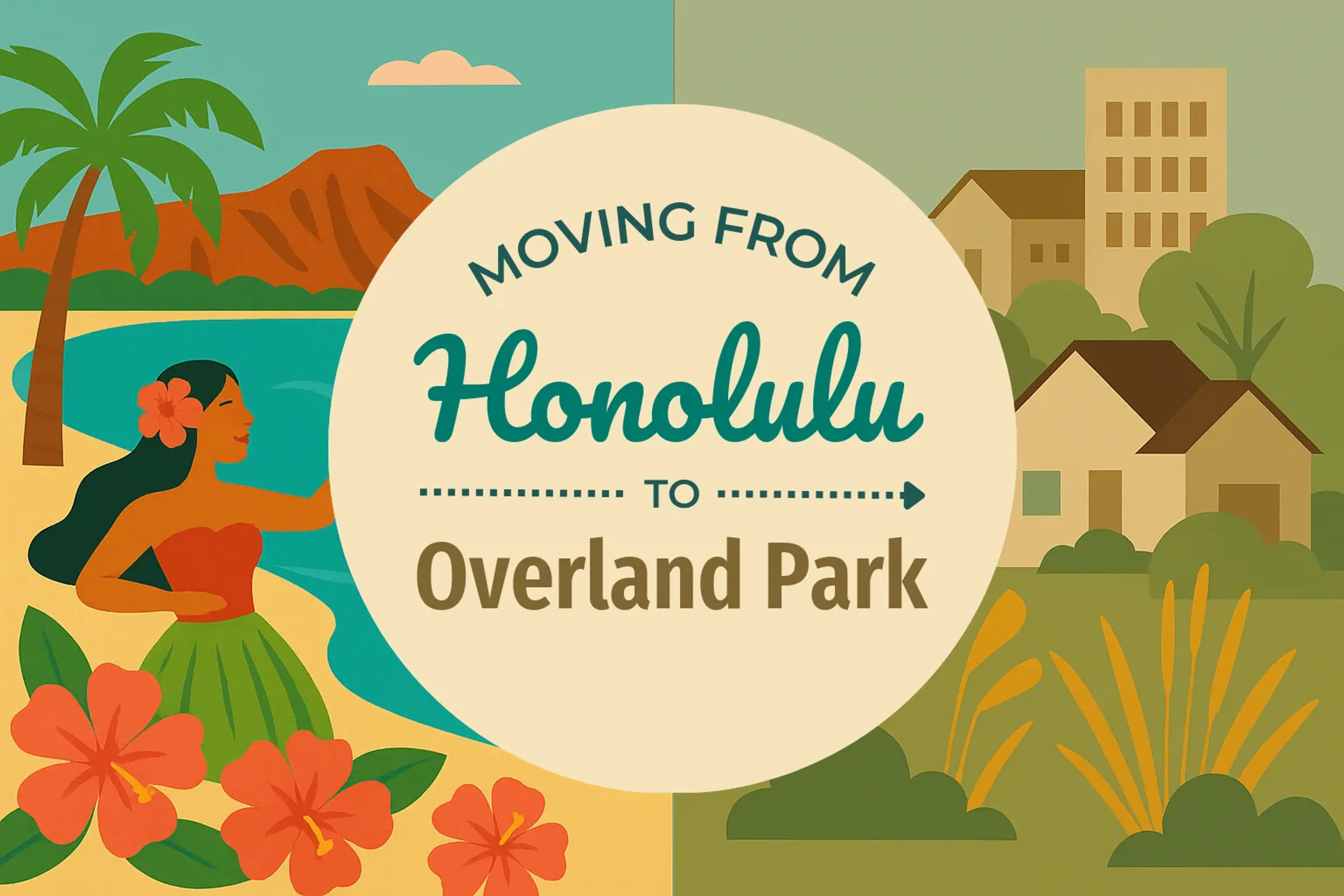 Side-by-side comparison of Honolulu to Overland Park moving companies