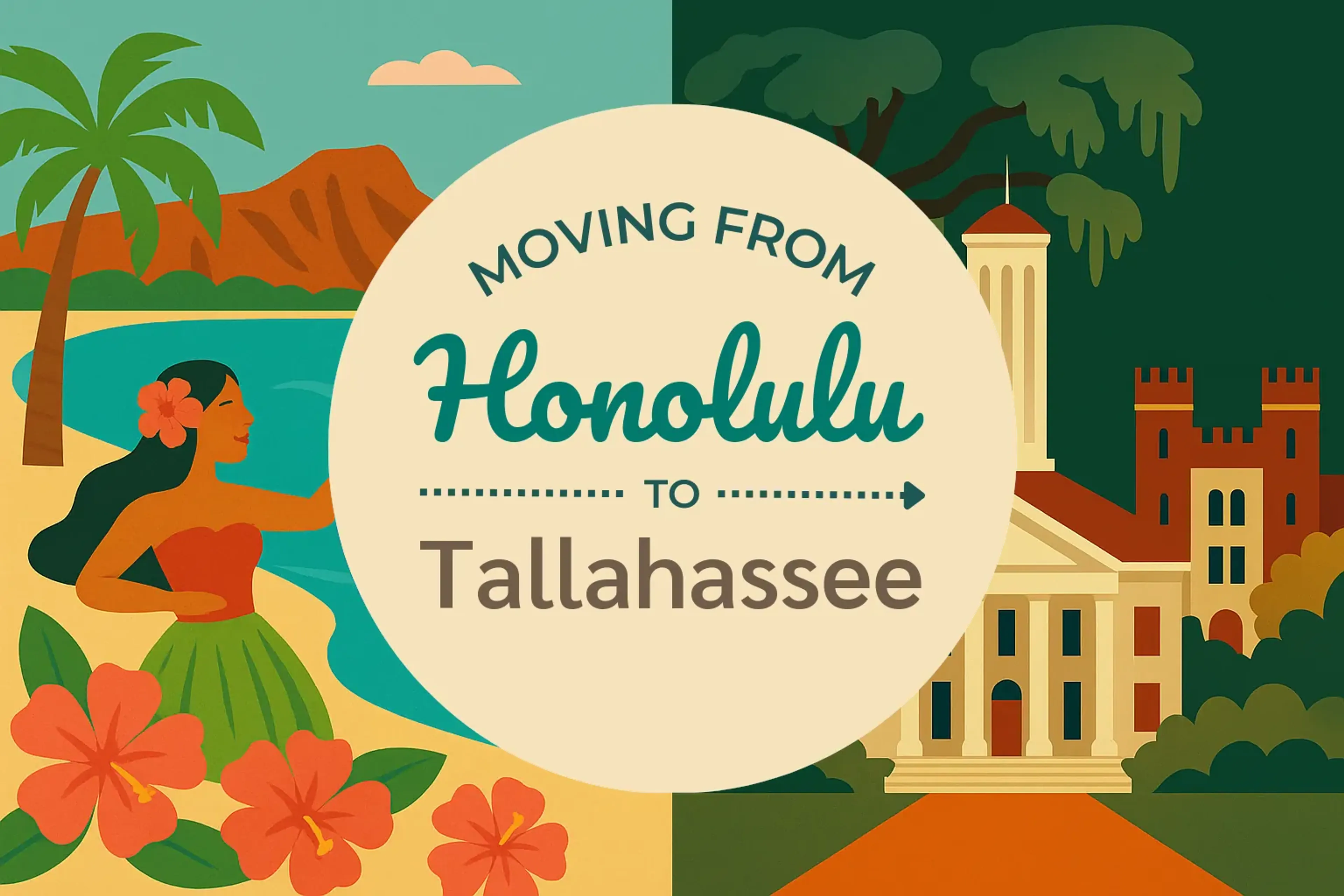 Side-by-side comparison of Honolulu to Tallahassee moving companies