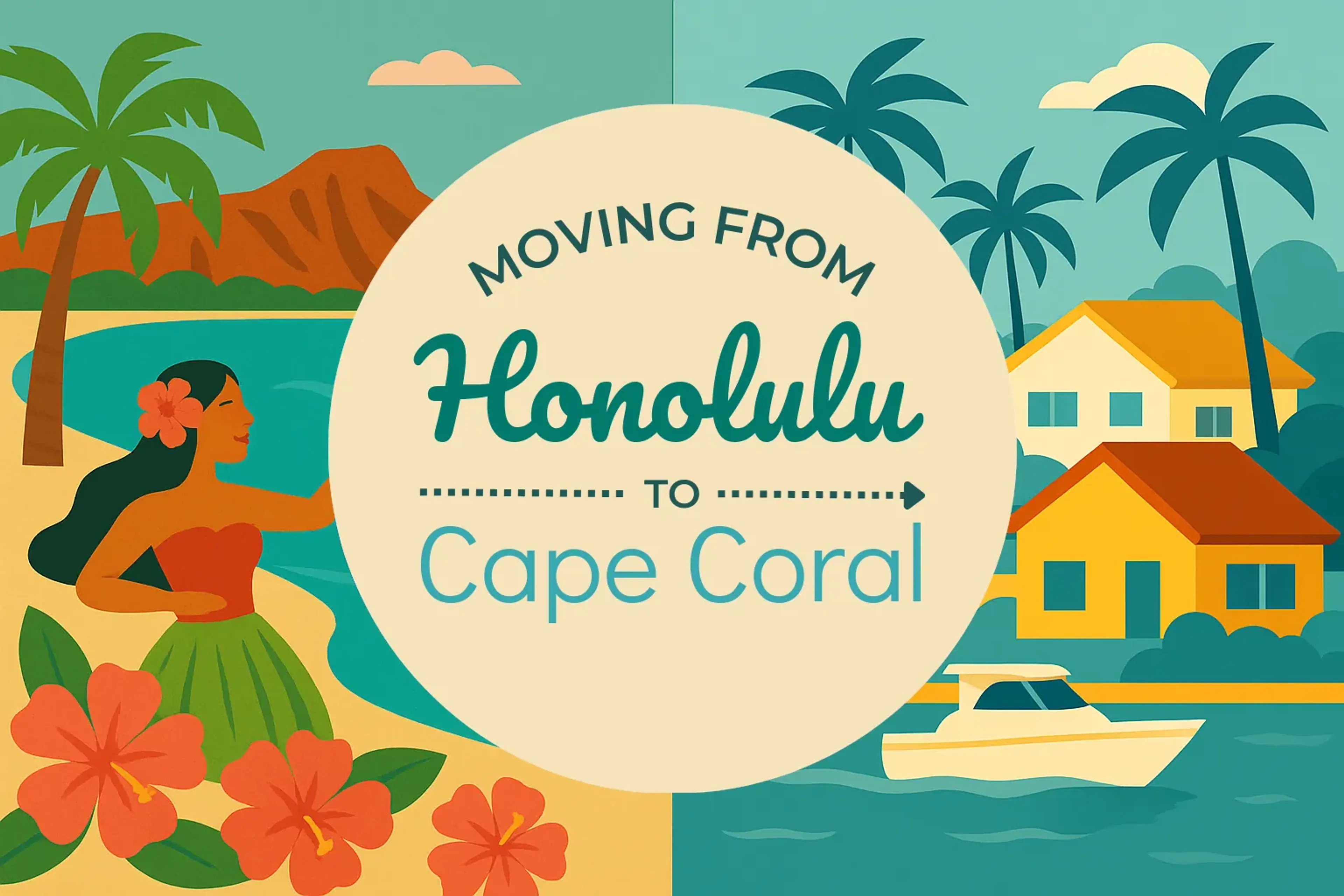 Side-by-side comparison of Honolulu to Cape Coral moving companies