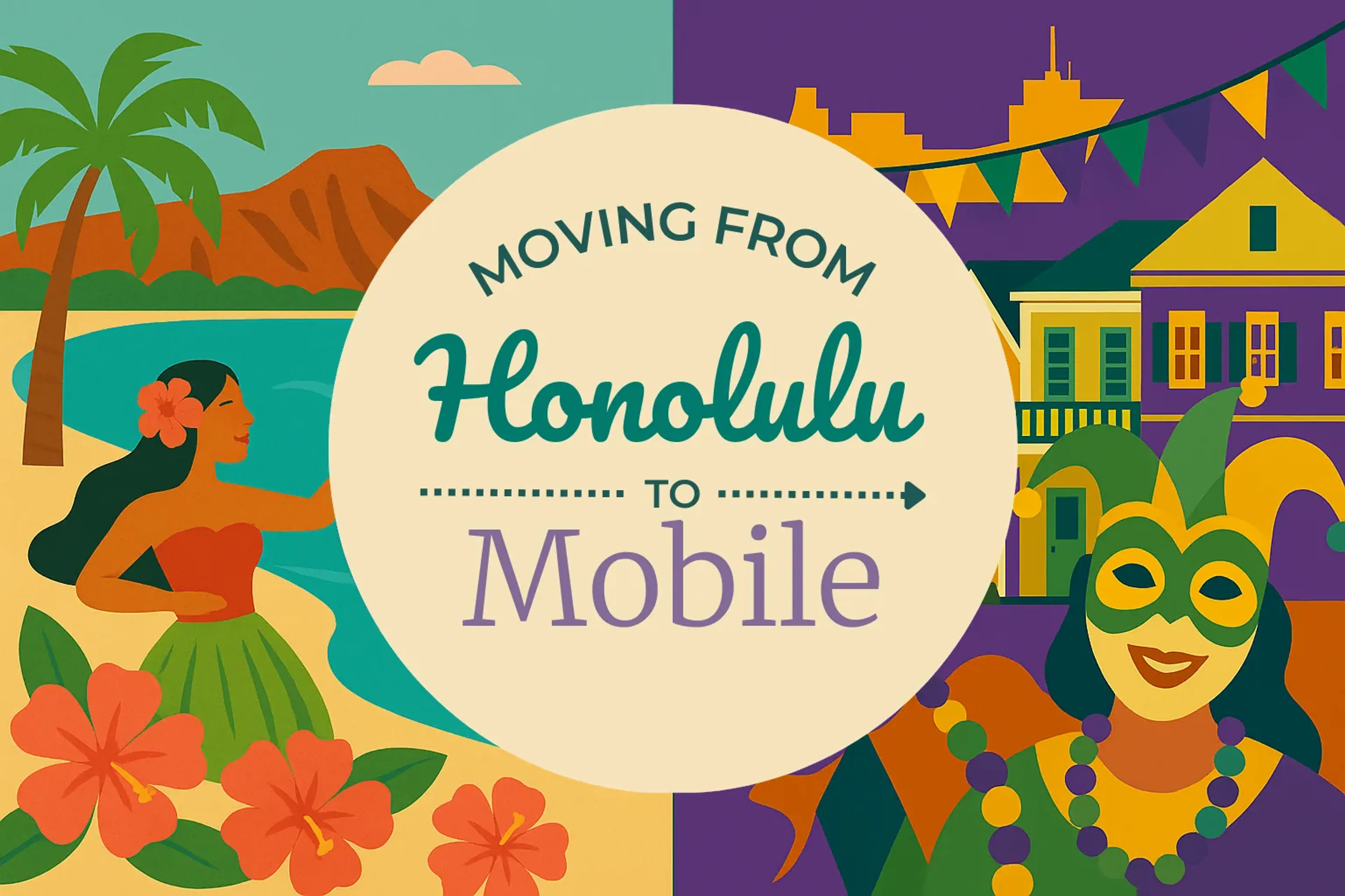Side-by-side comparison of Honolulu to Mobile moving companies