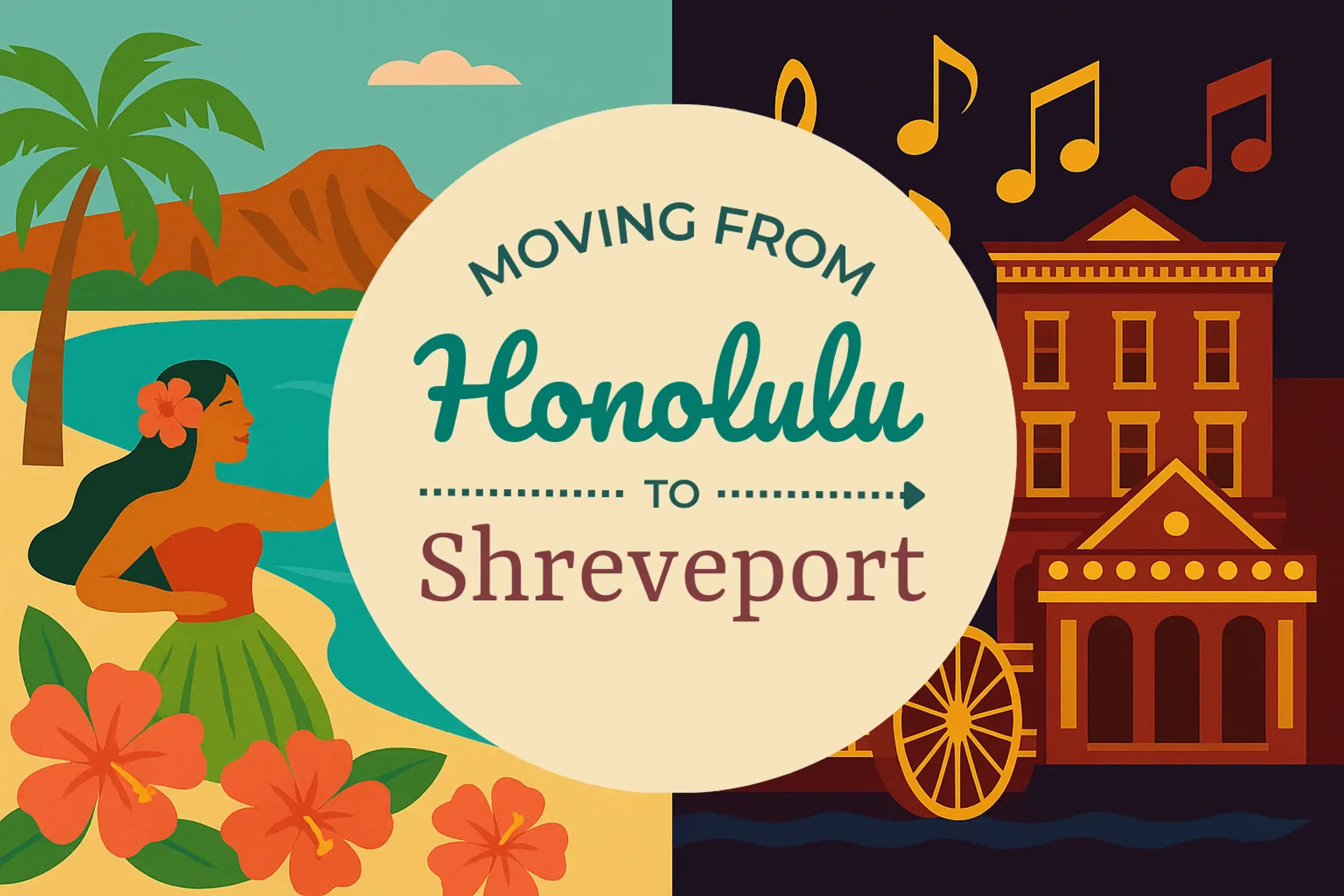 Side-by-side comparison of Honolulu to Shreveport moving companies