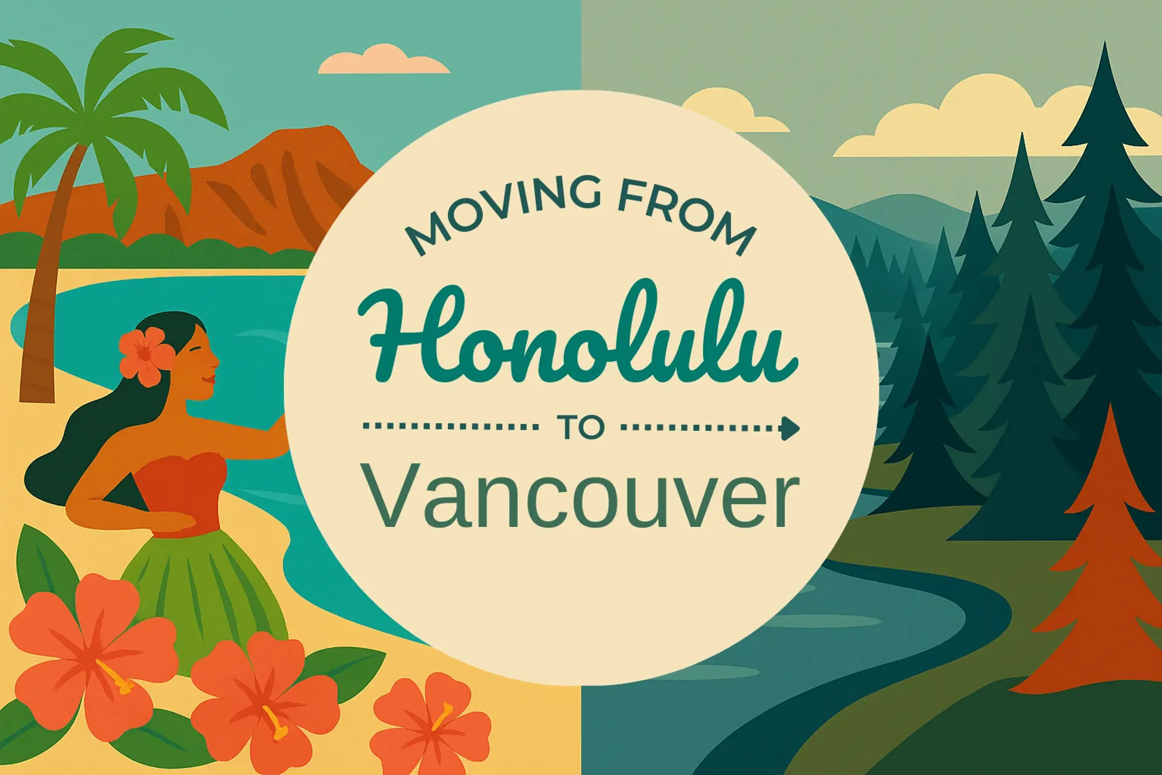 Side-by-side comparison of Honolulu to Vancouver moving companies