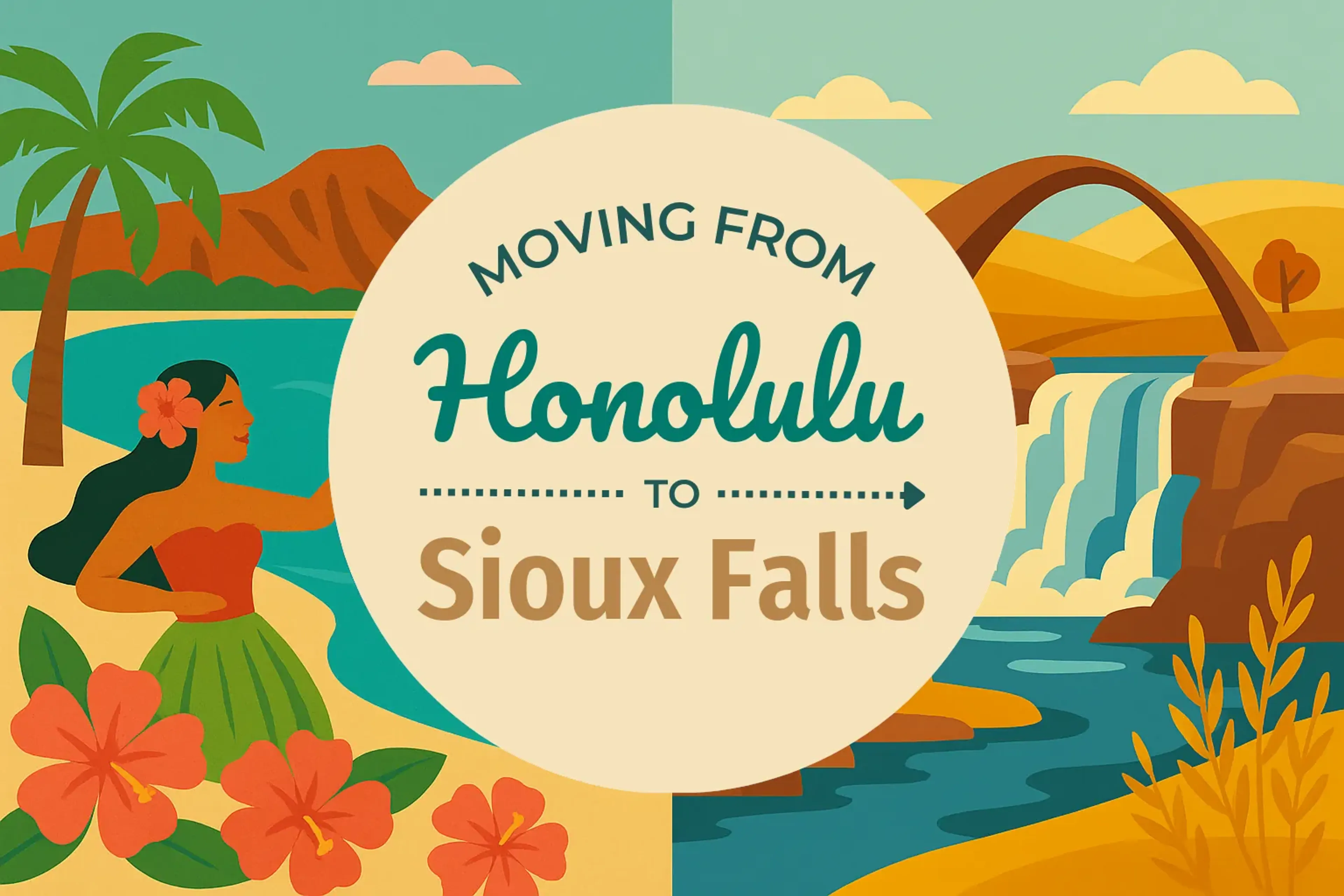 Side-by-side comparison of Honolulu to Sioux Falls moving companies