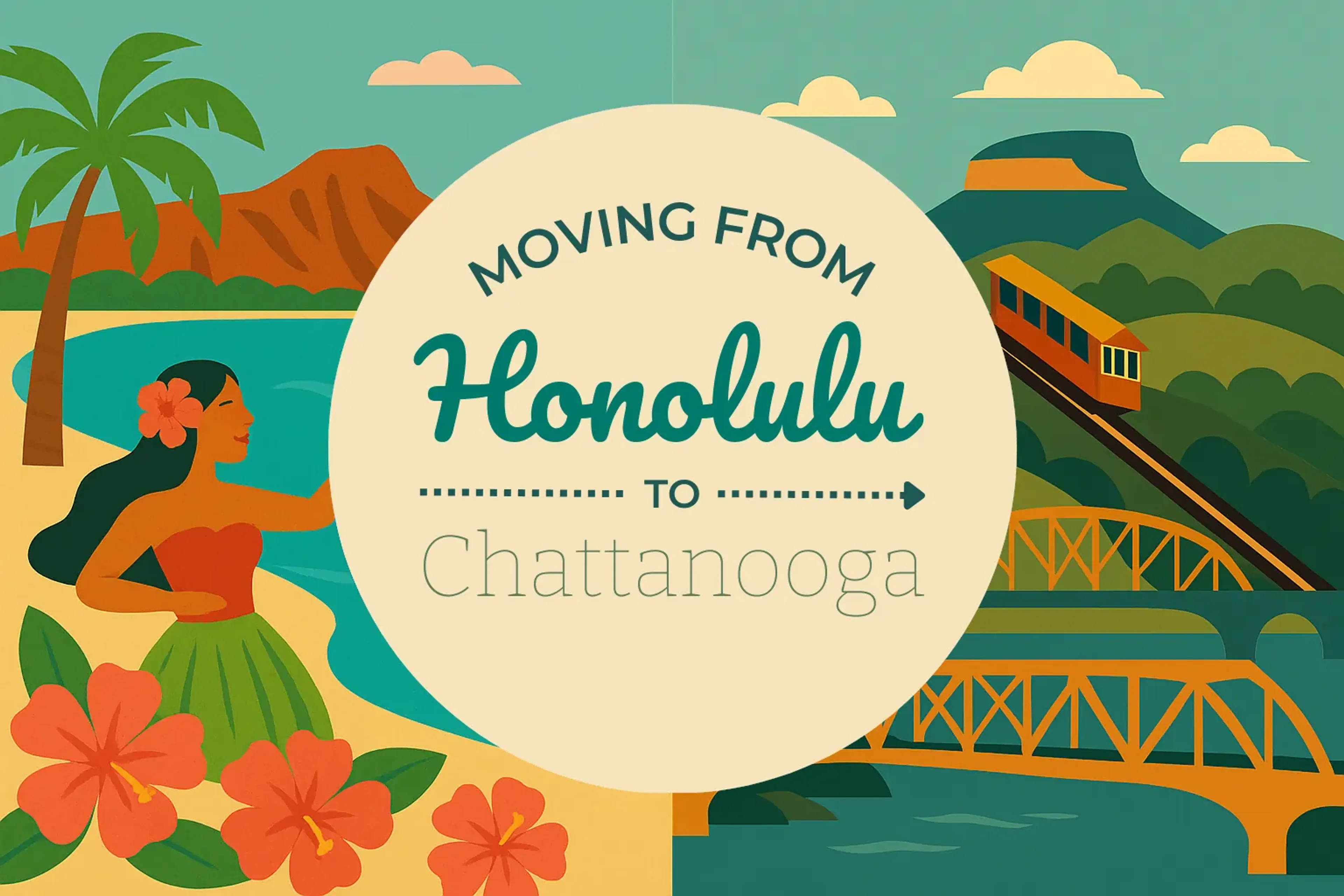 Side-by-side comparison of Honolulu to Chattanooga moving companies