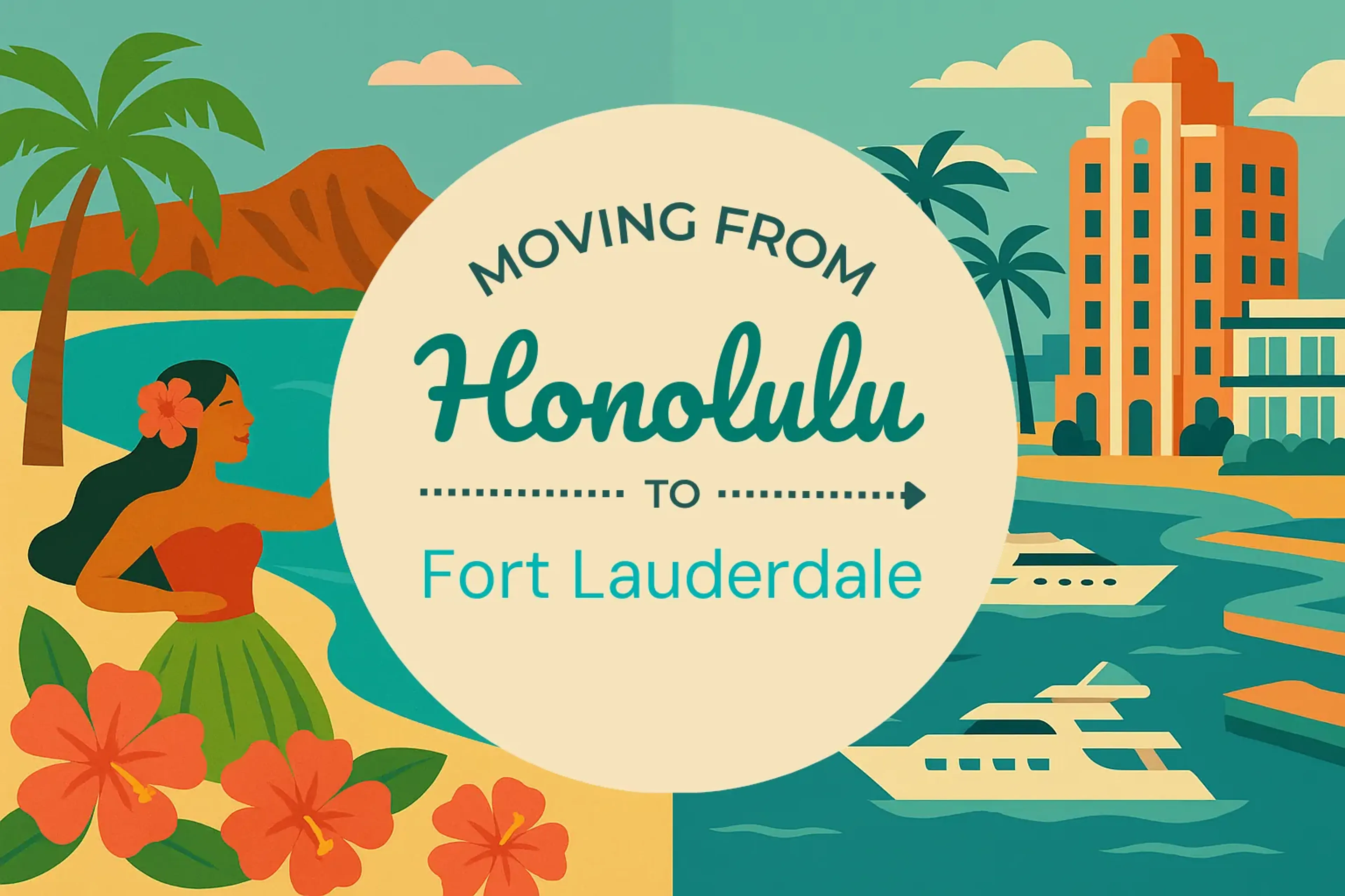Side-by-side comparison of Honolulu to Fort Lauderdale moving companies