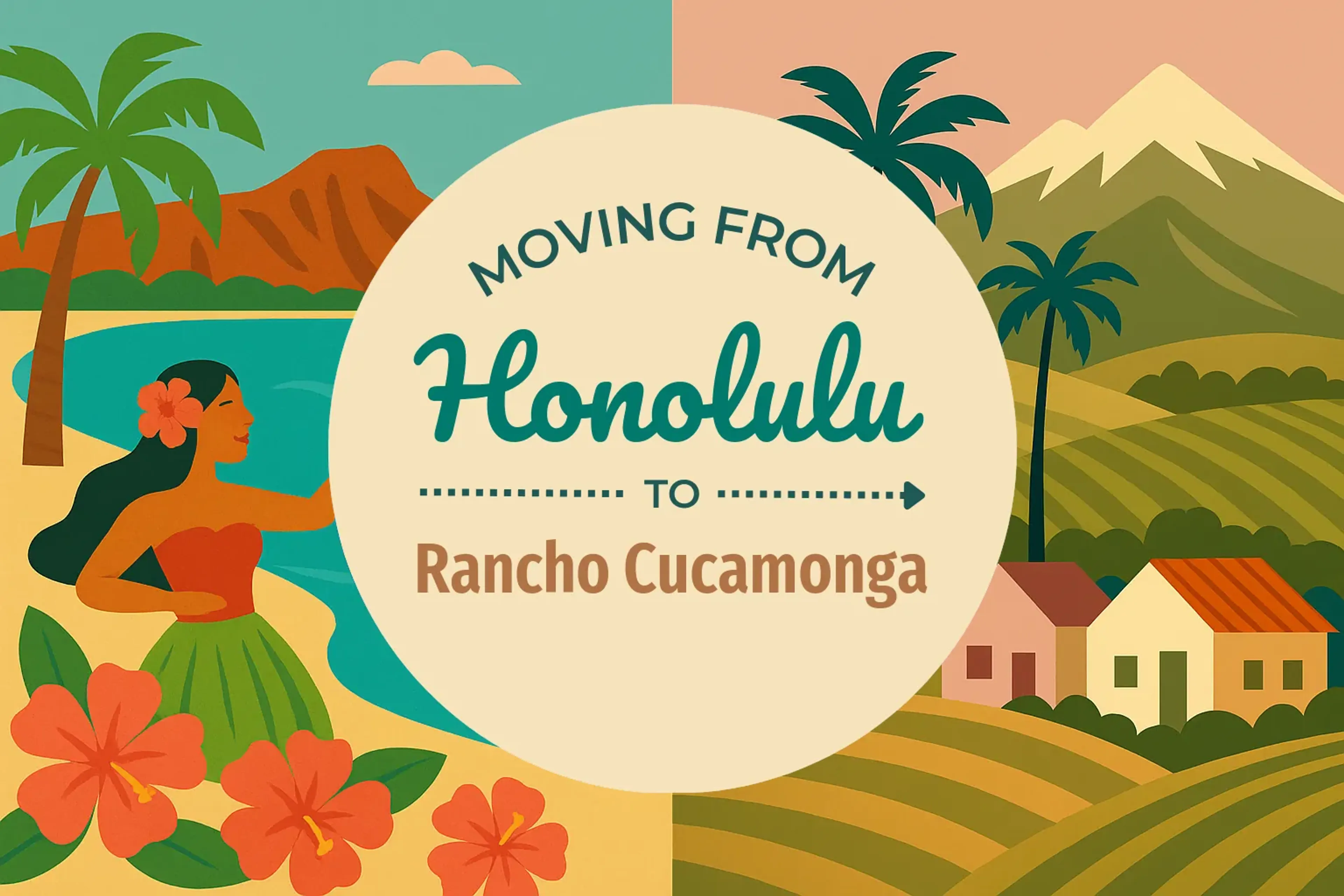 Side-by-side comparison of Honolulu to Rancho Cucamonga moving companies