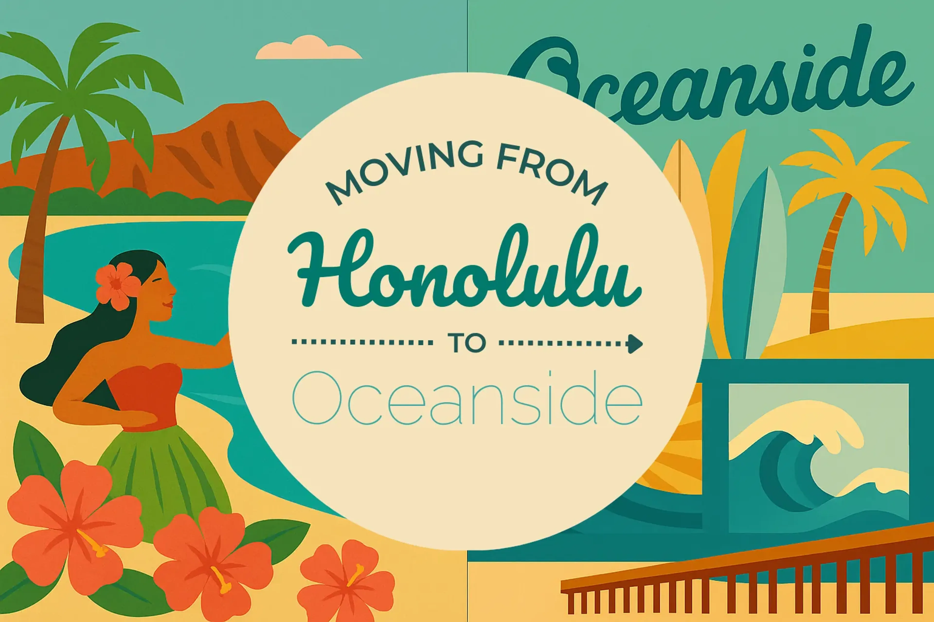 Side-by-side comparison of Honolulu to Oceanside moving companies