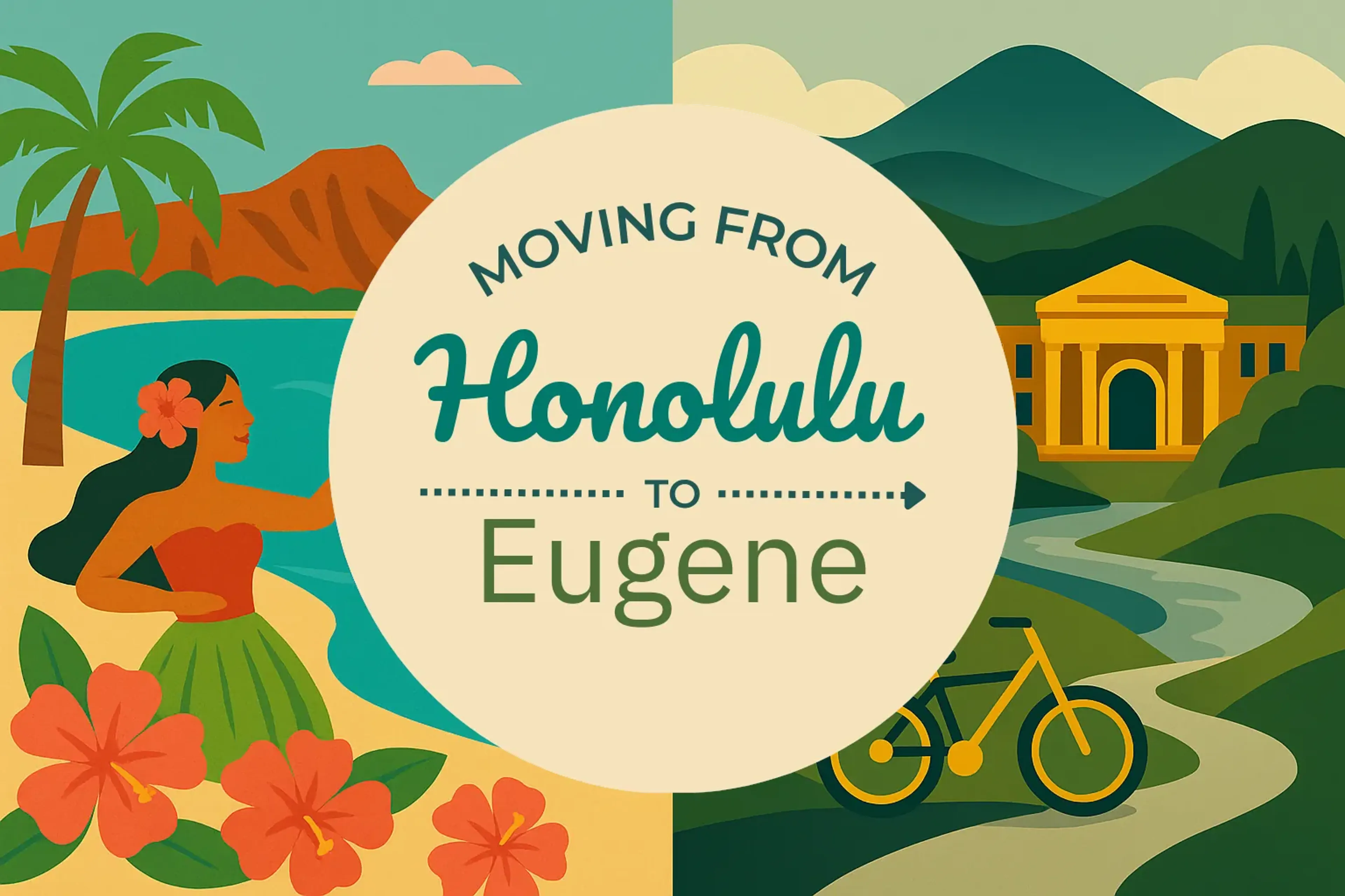 Side-by-side comparison of Honolulu to Eugene moving companies