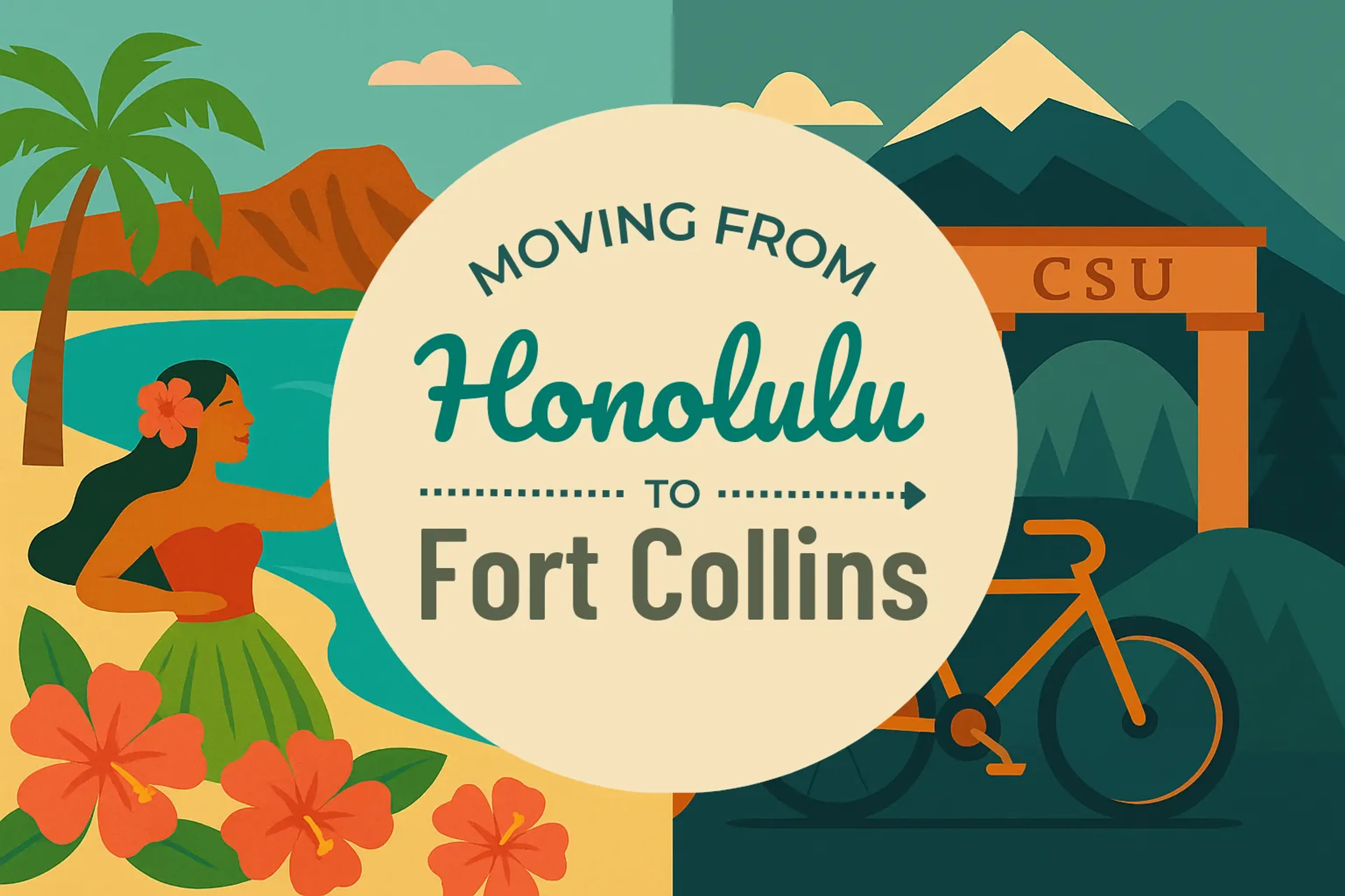 Side-by-side comparison of Honolulu to Fort Collins moving companies