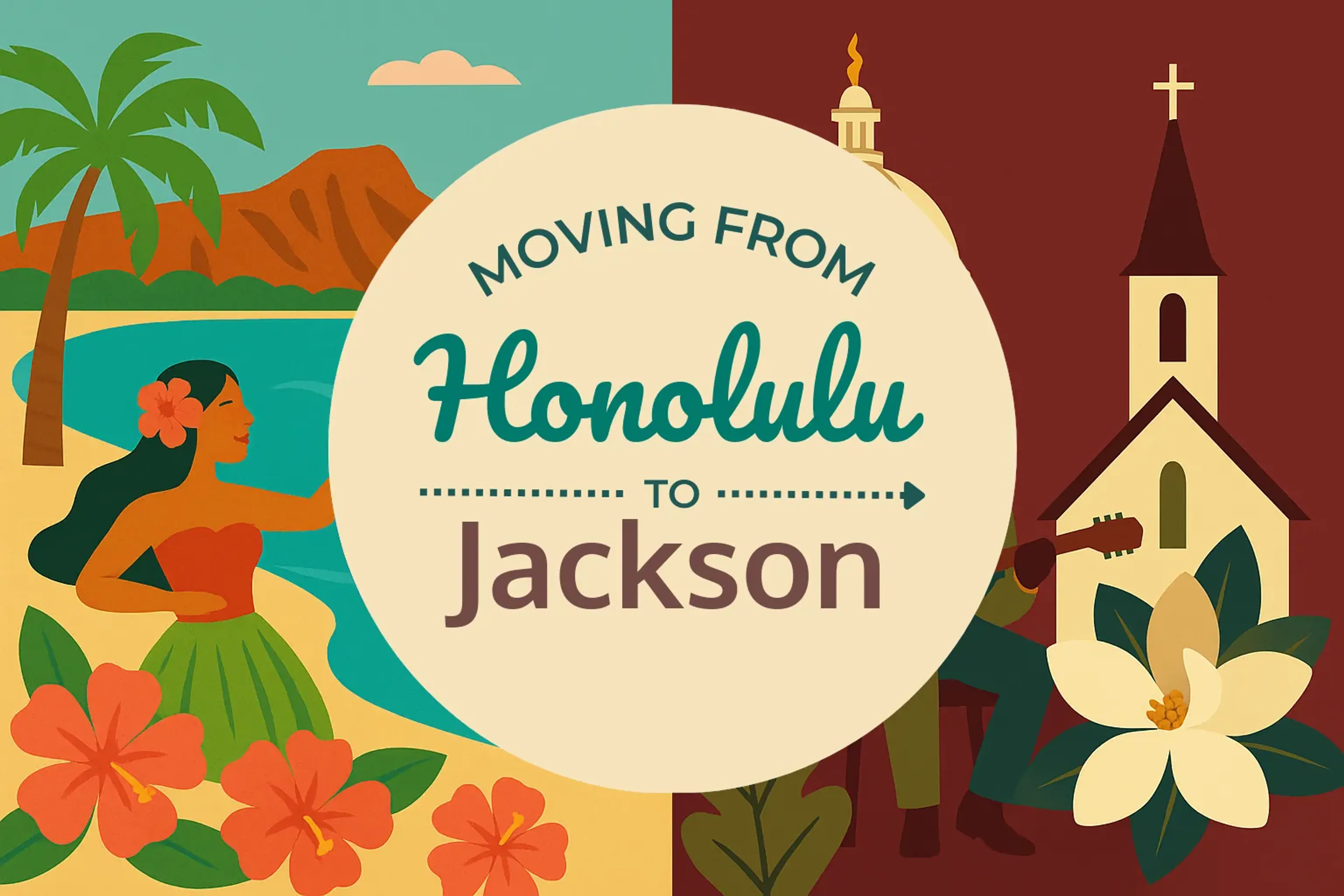 Side-by-side comparison of Honolulu to Jackson moving companies