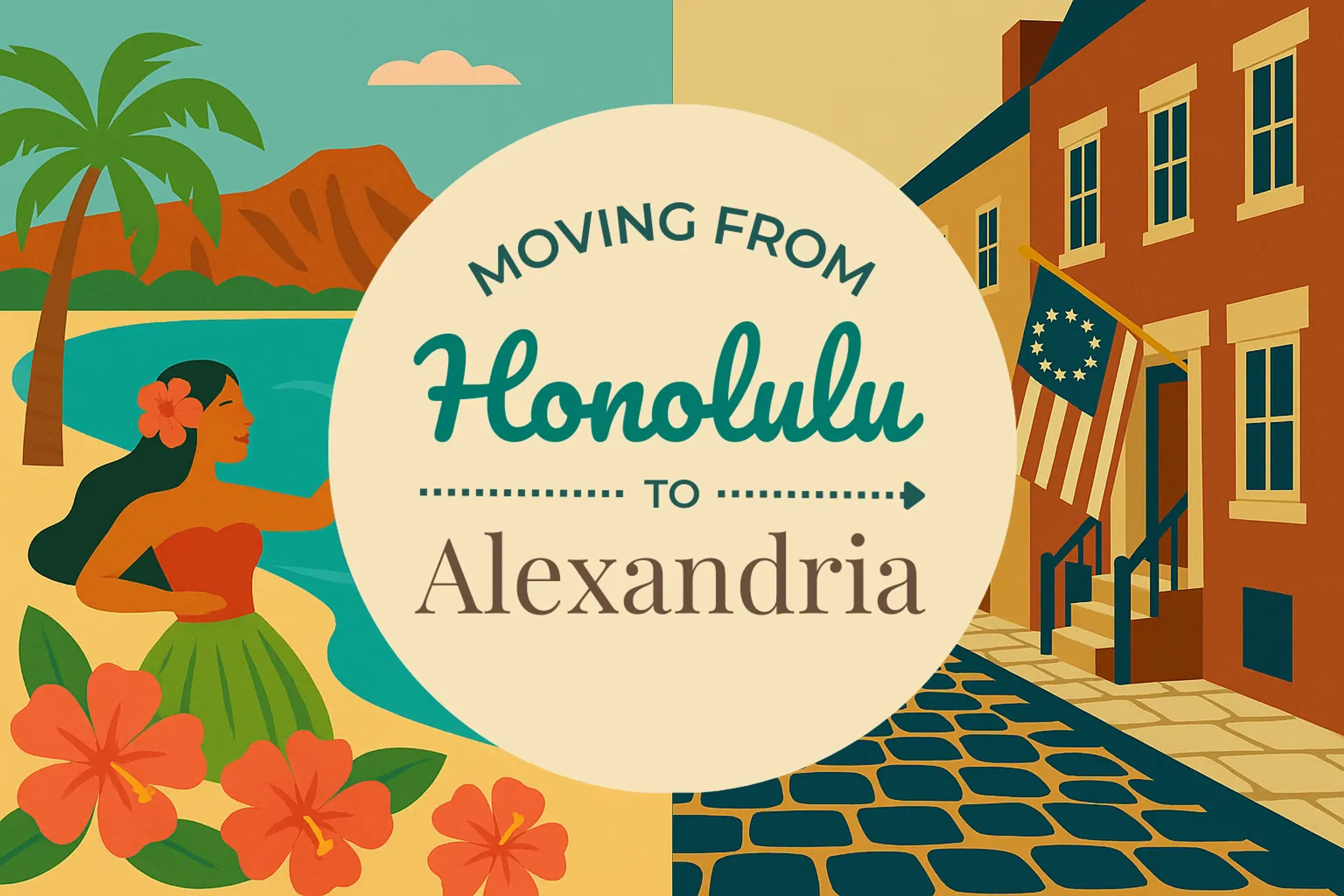 Side-by-side comparison of Honolulu to Alexandria moving companies