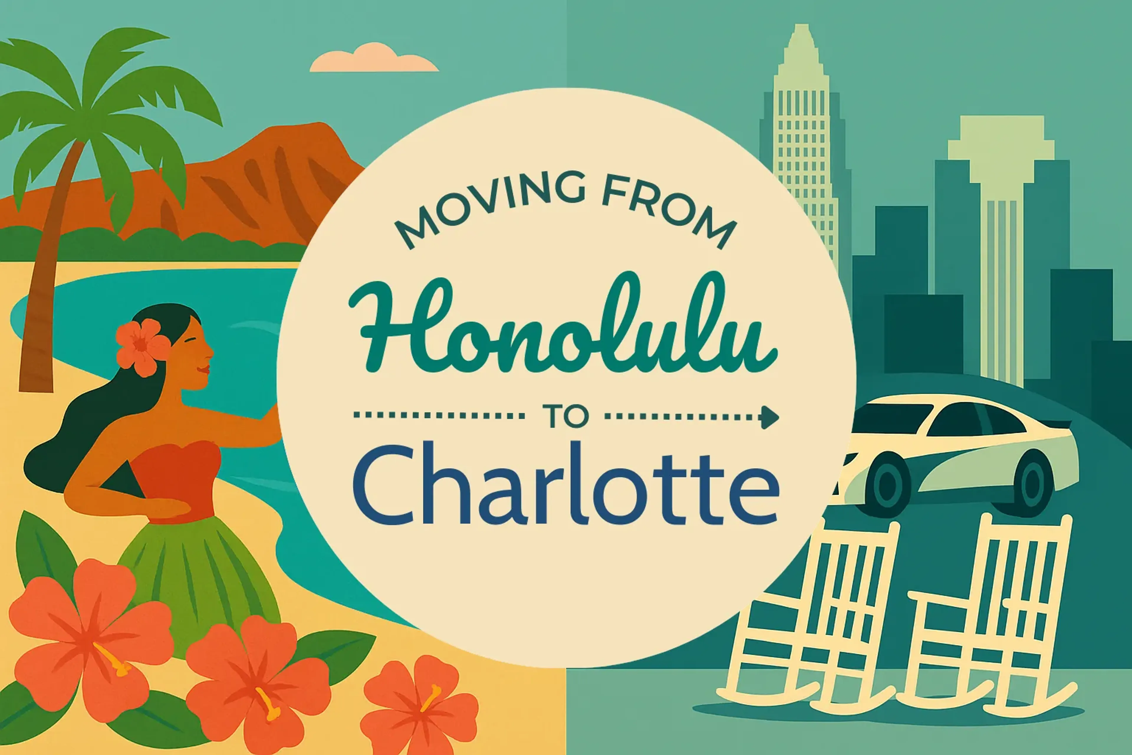 Side-by-side comparison of Honolulu to Charlotte moving companies