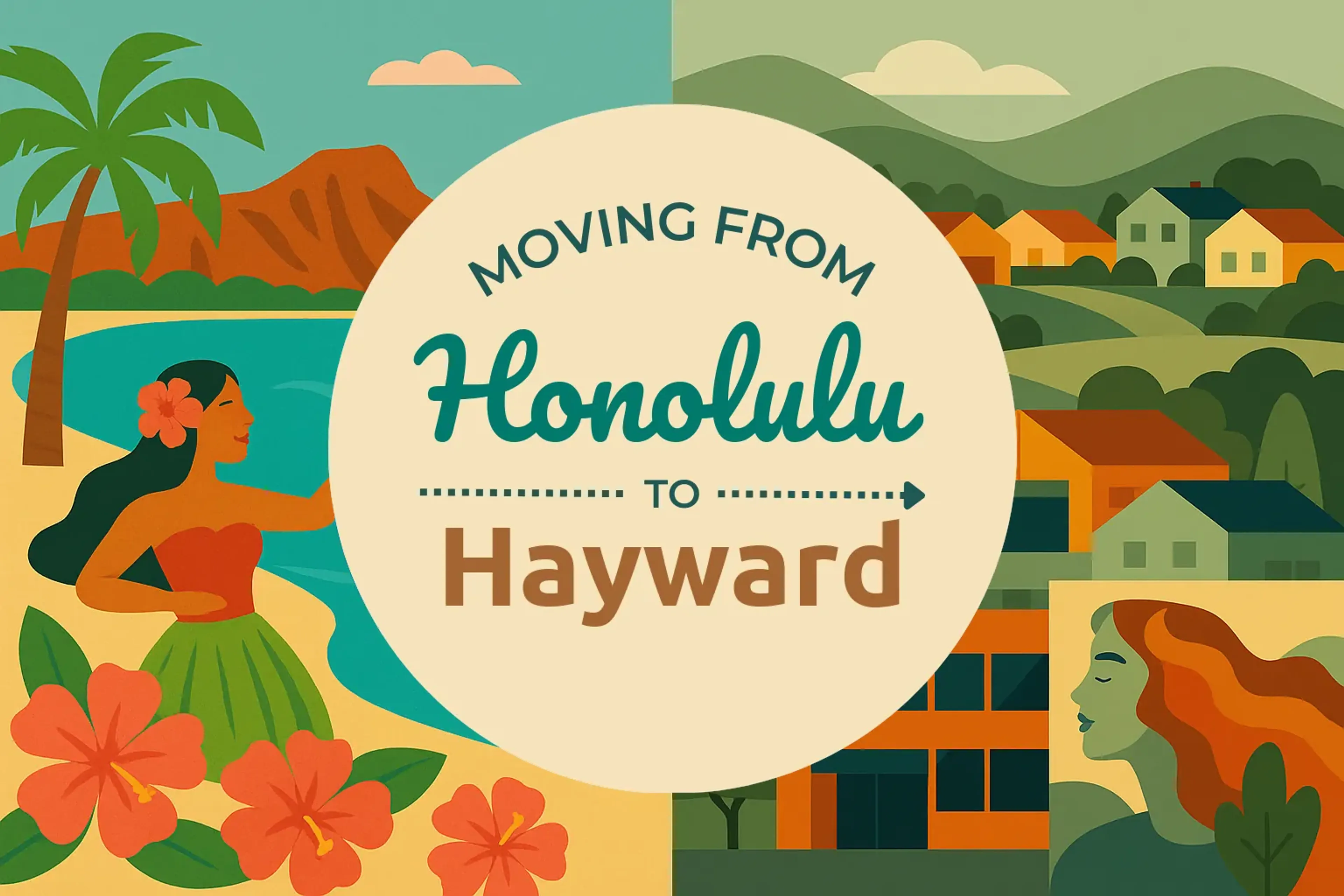 Side-by-side comparison of Honolulu to Hayward moving companies