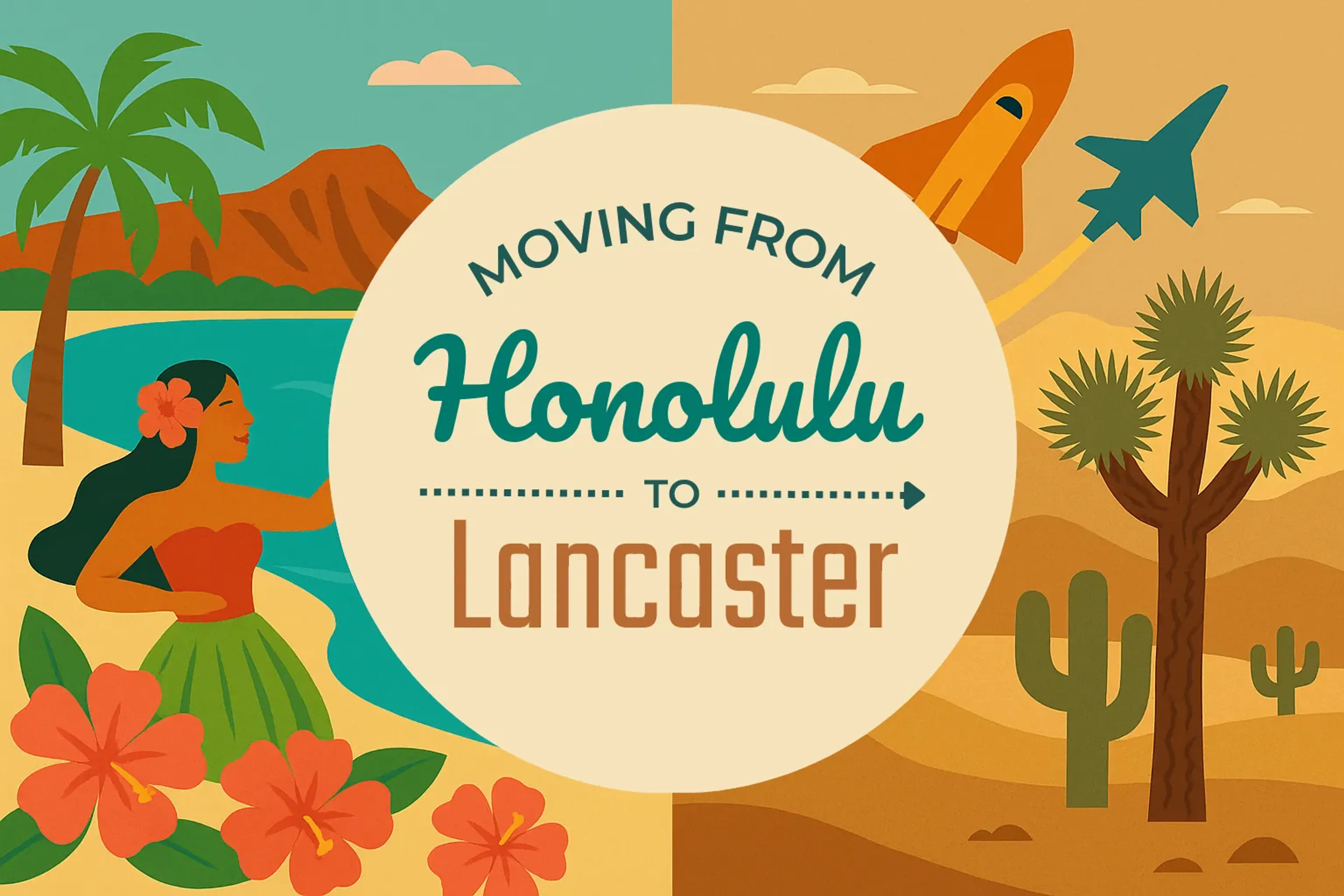 Side-by-side comparison of Honolulu to Lancaster moving companies